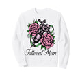Floral Coil Tattoo Machine Sweatshirt - Unique Graphic Men Women - T-Shirt, Sweatshirt, Hoodie