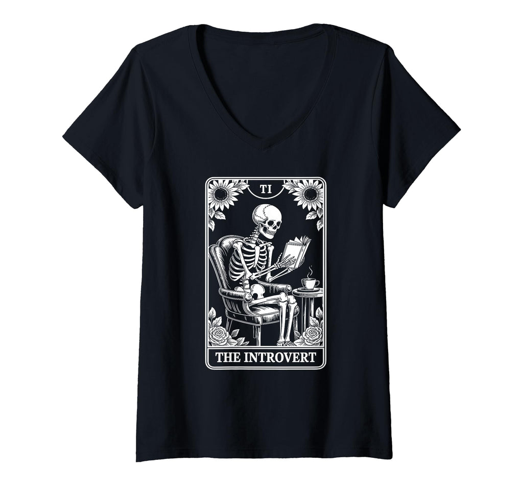 Womens Introvert Tarot Indoorsy T-Shirt - Unique Graphic Men Women - T-Shirt, Sweatshirt, Hoodie