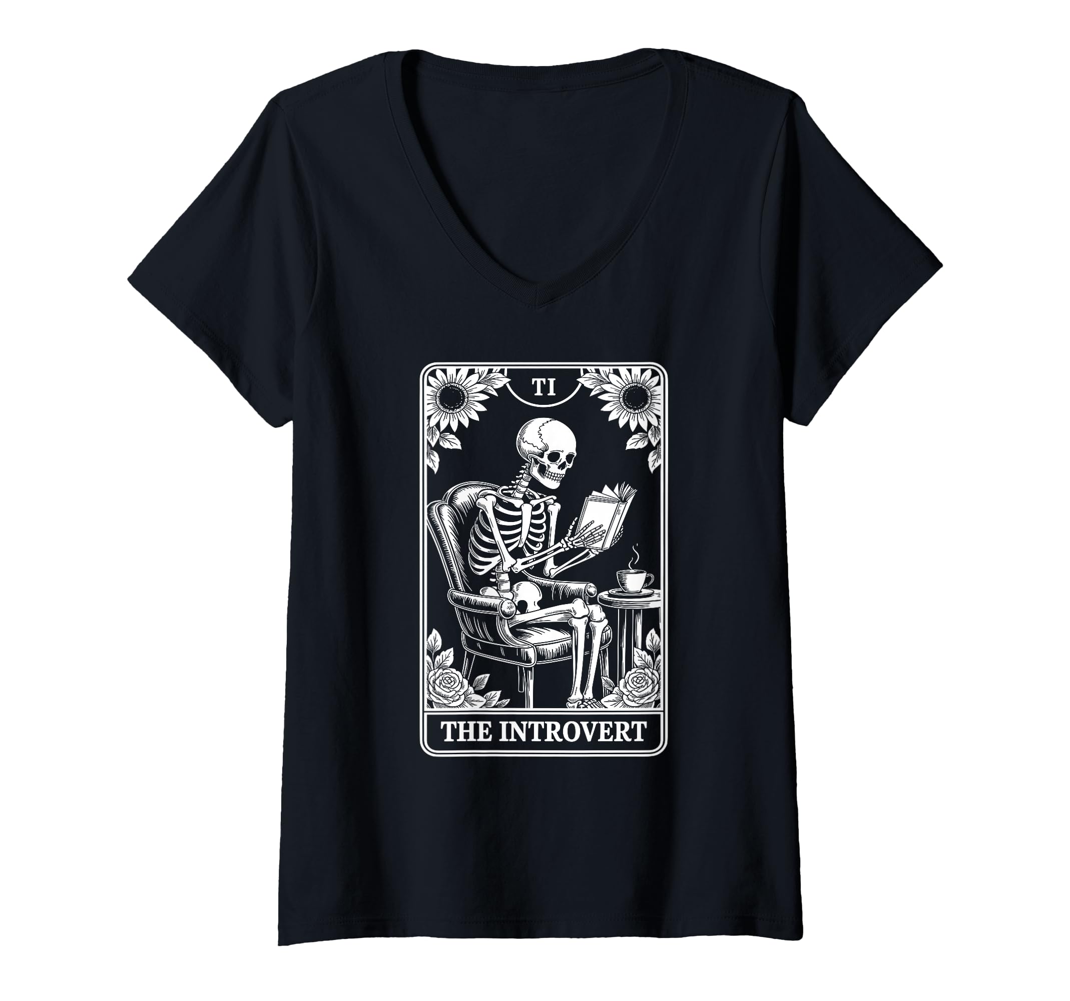 Womens Introvert Tarot Indoorsy T-Shirt - Unique Graphic Men Women - T-Shirt, Sweatshirt, Hoodie