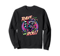 Rave And Roll 80S Rollerblades Sweatshirt - Minimalist Print for Adults - T-Shirt, Sweatshirt, Hoodie