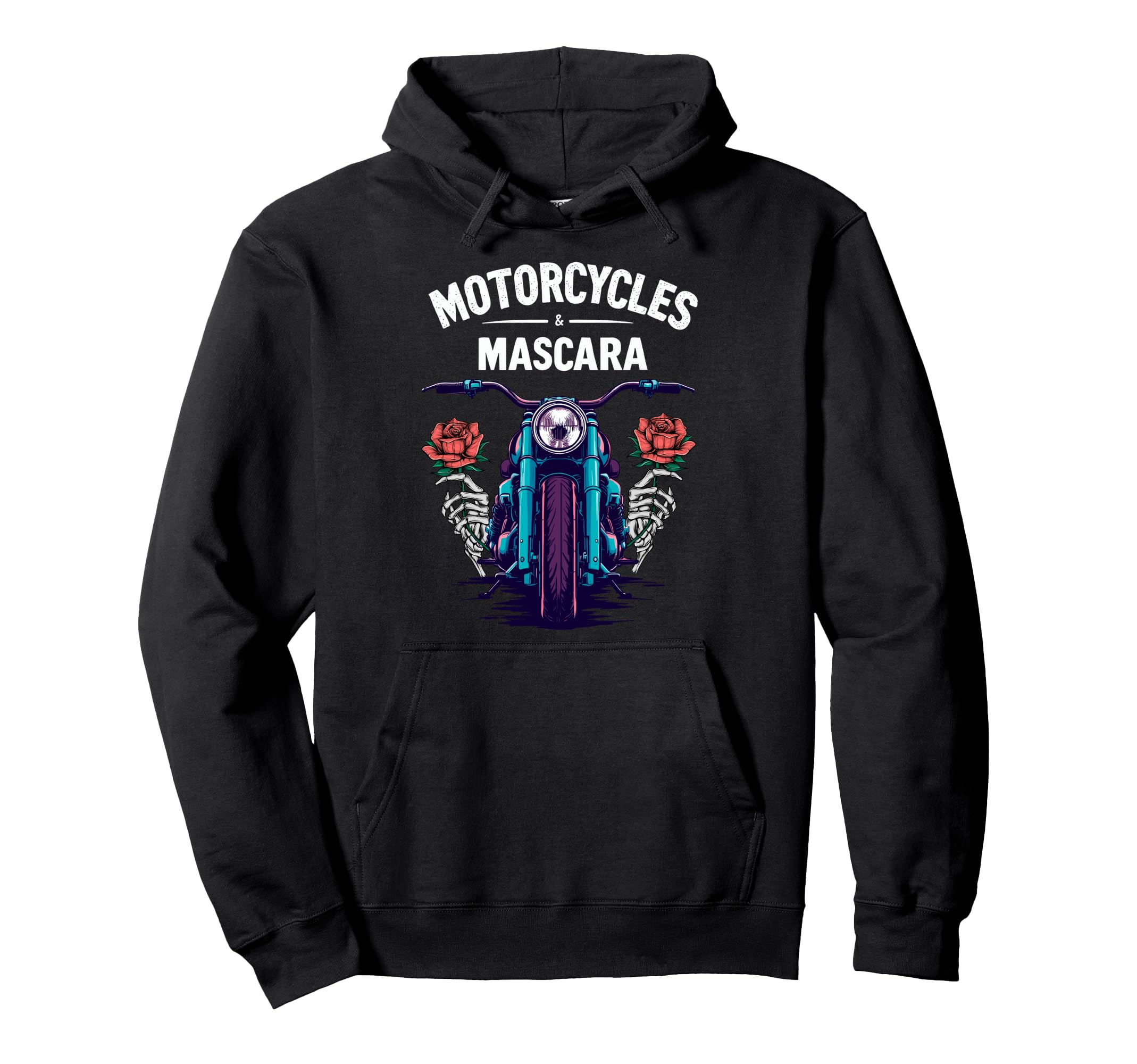 Motorcycles Mascara Biker Riding Lover Hoodie - Custom Art Print for Adults - T-Shirt, Sweatshirt, Hoodie