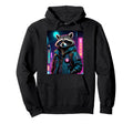 Vaporwave Raccoon 80S Synthwave Hoodie - Trendy Graphic Men Women - T-Shirt, Sweatshirt, Hoodie