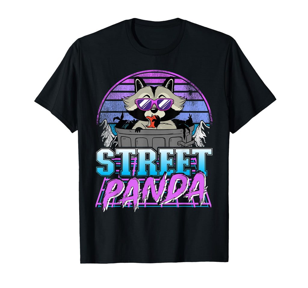Street Panda Synthwave Retrowave T-Shirt - Unique Graphic for Adults - T-Shirt, Sweatshirt, Hoodie