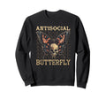 Antisocial Butterfly Gift Hoodie - Fun Novelty Design Unisex - T-Shirt, Sweatshirt, Hoodie
