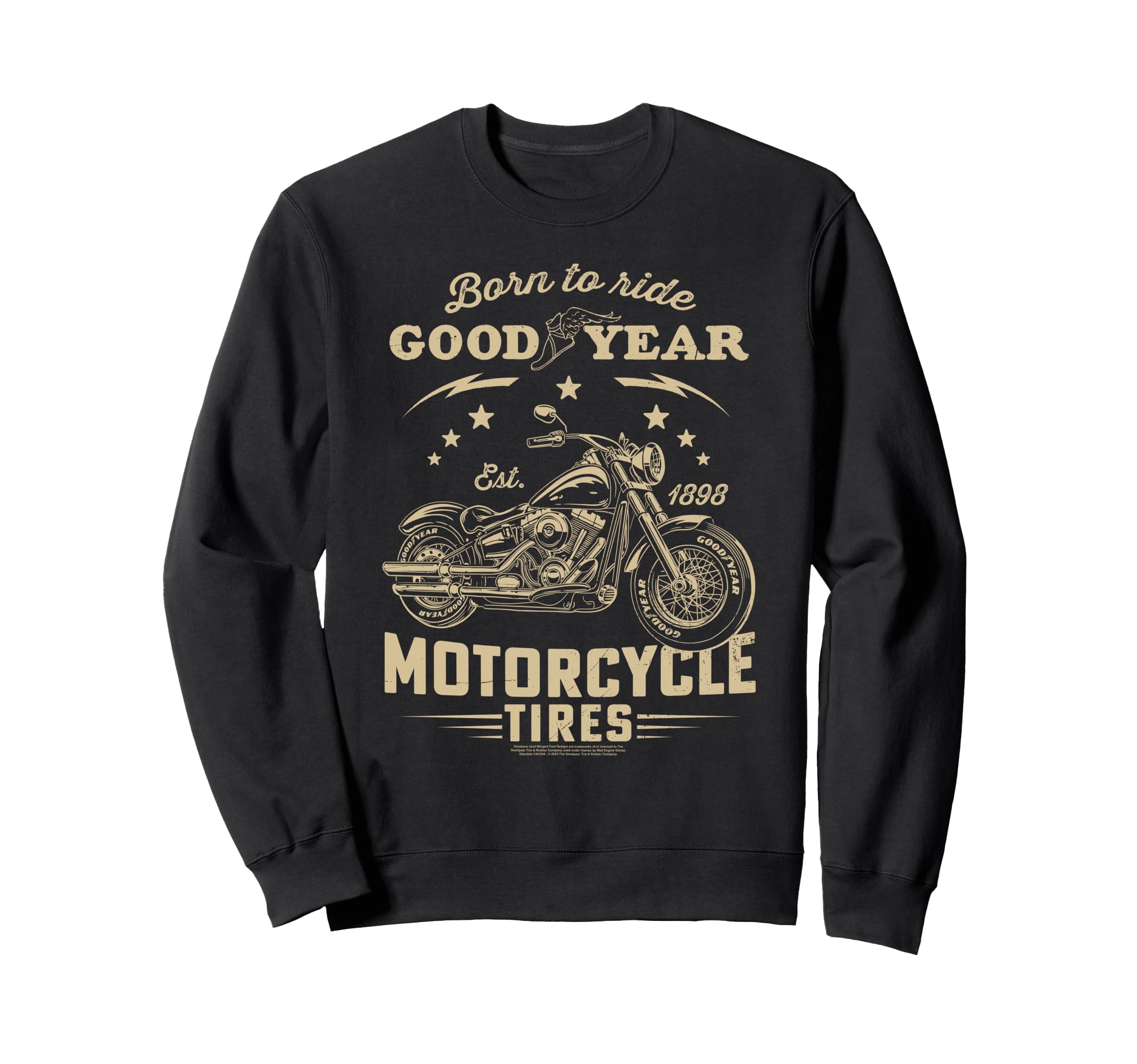 Goodyear Born To Ride Sweatshirt - Casual Everyday Wear Men Women - T-Shirt, Sweatshirt, Hoodie