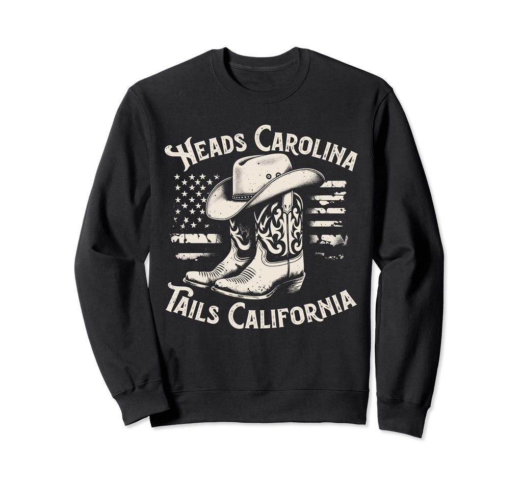 Heads Carolina Tail California Sweatshirt - Minimalist Print Men Women - T-Shirt, Sweatshirt, Hoodie