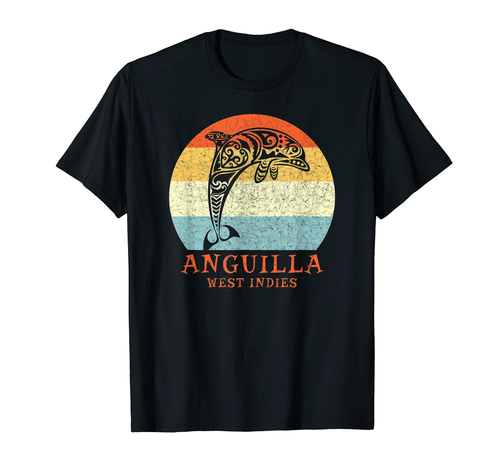 Anguilla West Indies Tribal Dolphin T-Shirt - Unique Graphic Unisex - T-Shirt, Sweatshirt, Hoodie