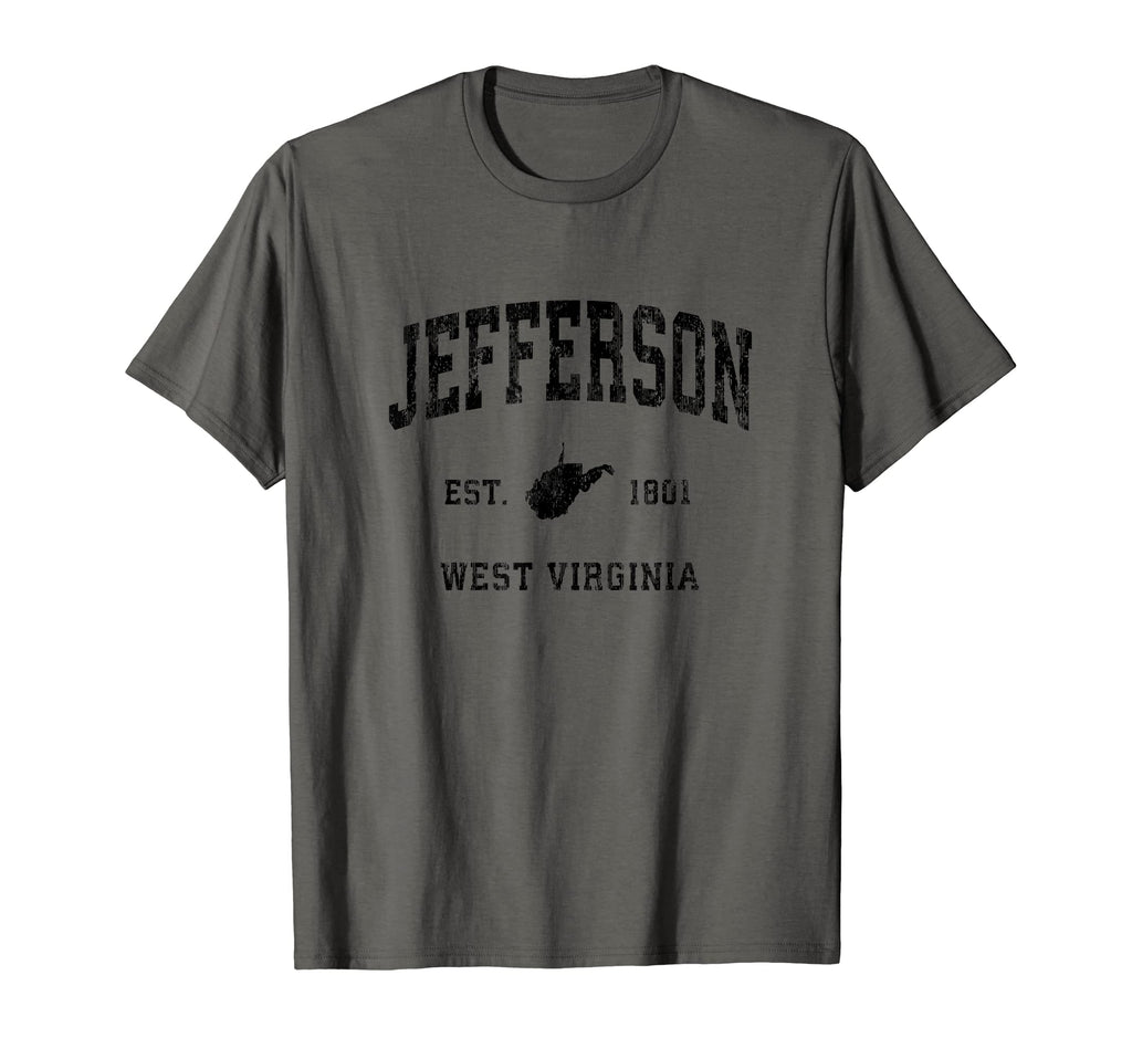 Jefferson West Virginia Wv Athletic T-Shirt - Minimalist Print for Adults - T-Shirt, Sweatshirt, Hoodie