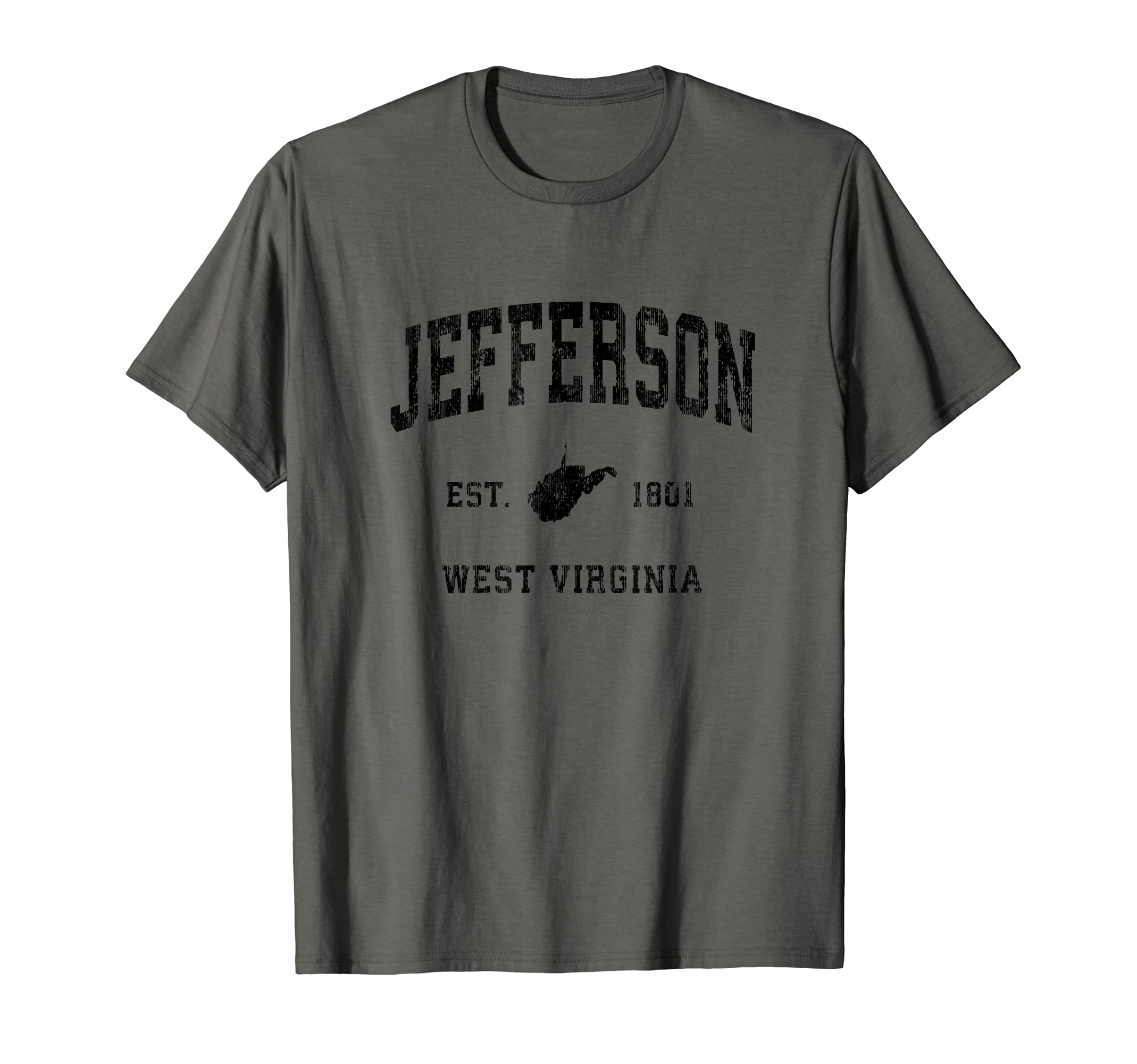 Jefferson West Virginia Wv Athletic T-Shirt - Minimalist Print for Adults - T-Shirt, Sweatshirt, Hoodie