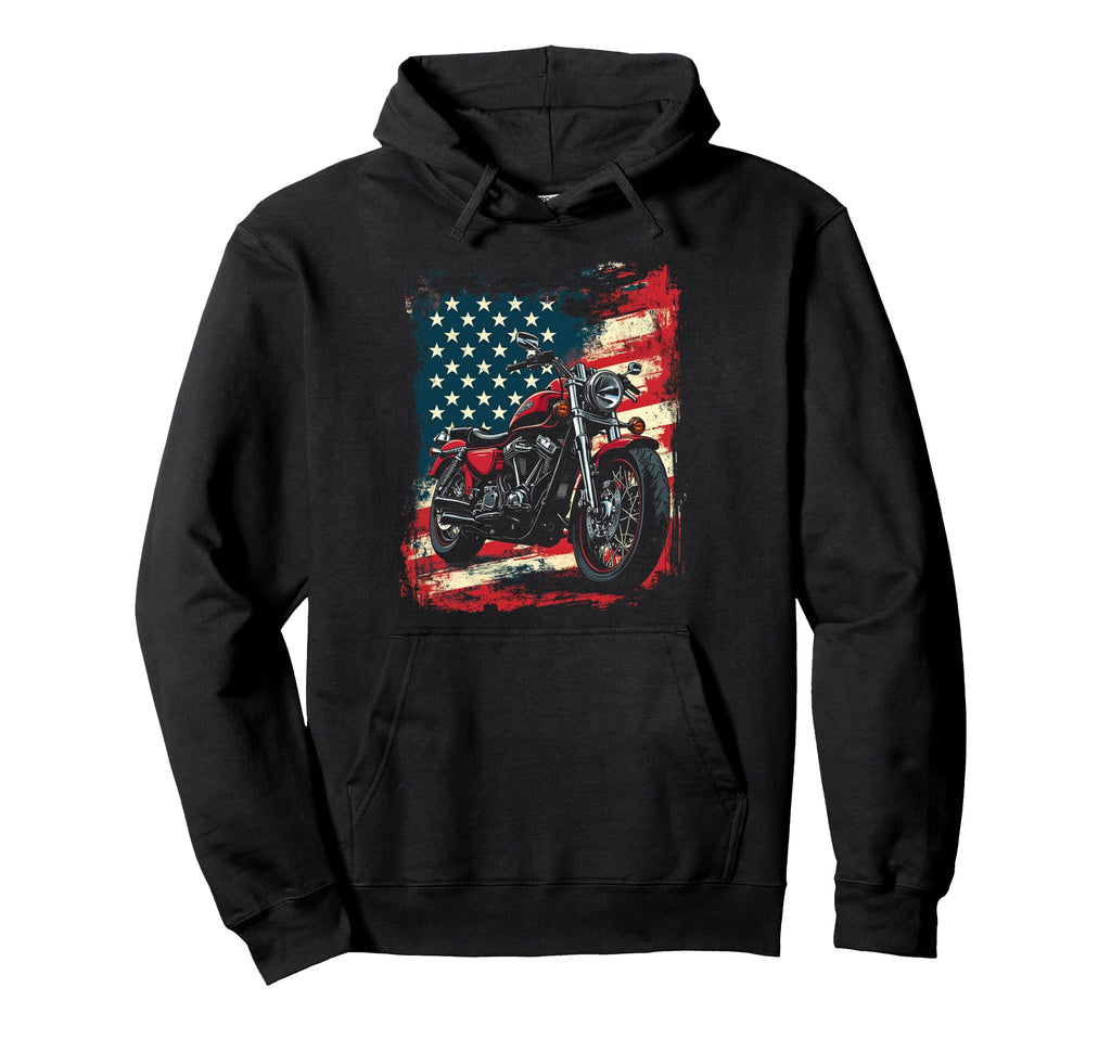 Motorcycle Hoodie - Minimalist Print for Adults - T-Shirt, Sweatshirt, Hoodie