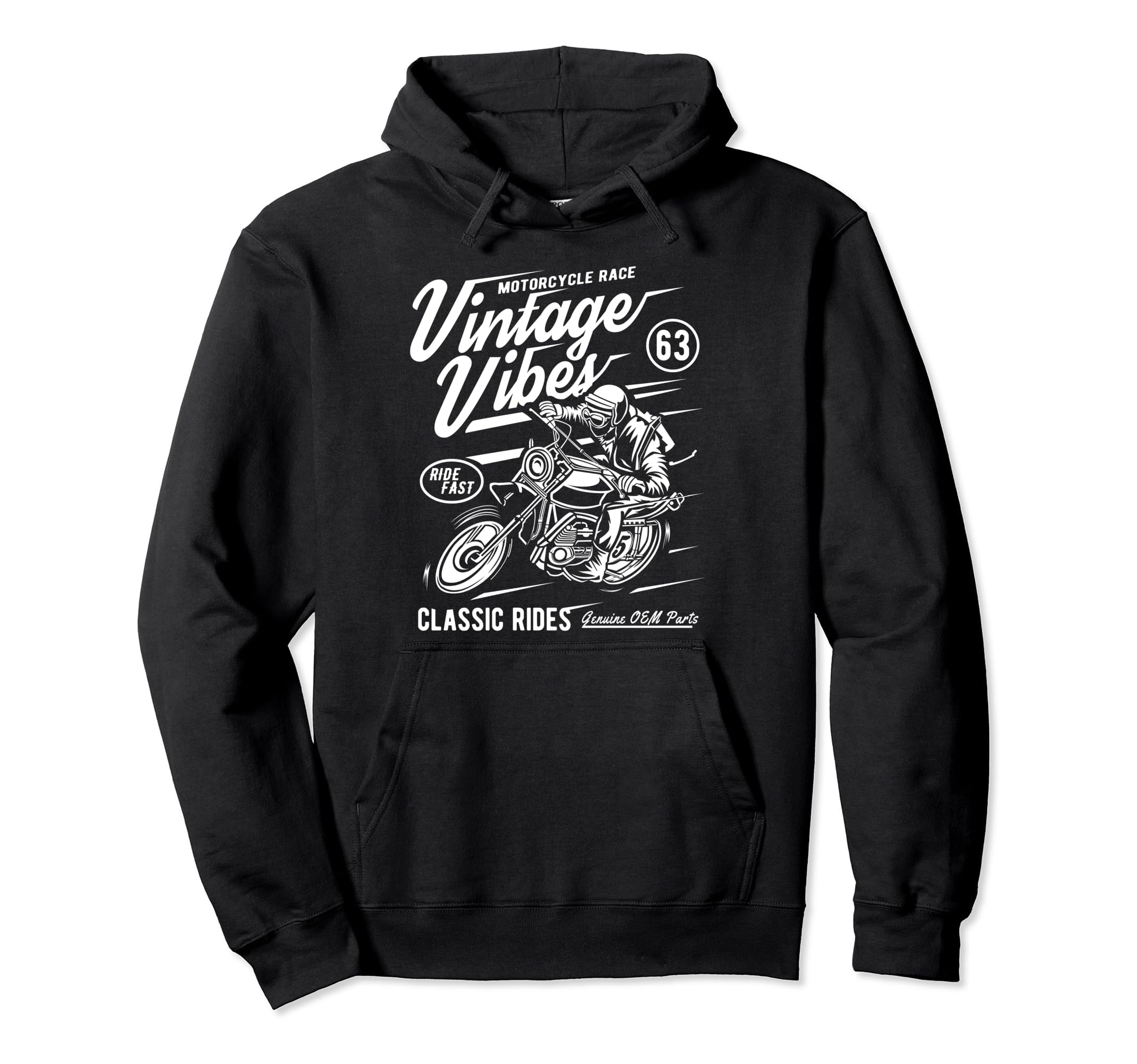 Vibes Rides Motorcycle Race Hoodie - Unique Graphic Men Women - T-Shirt, Sweatshirt, Hoodie