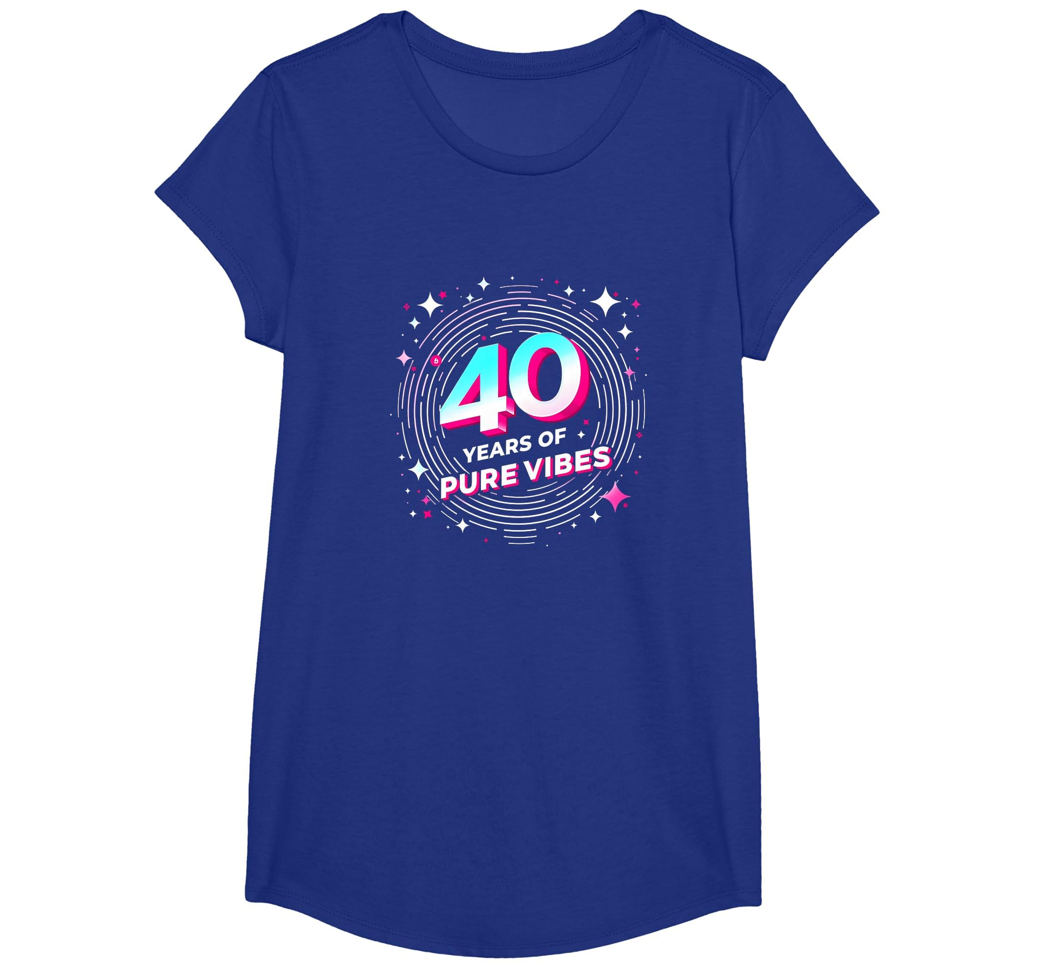 40 Years Pure Vibes Birthday Gift T-Shirt - Graphic Print for Adults - T-Shirt, Sweatshirt, Hoodie