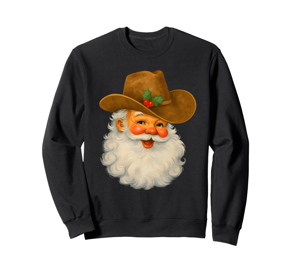 Western Santa Claus Cowboy Santa Sweatshirt - Custom Art Print for Adults - T-Shirt, Sweatshirt, Hoodie
