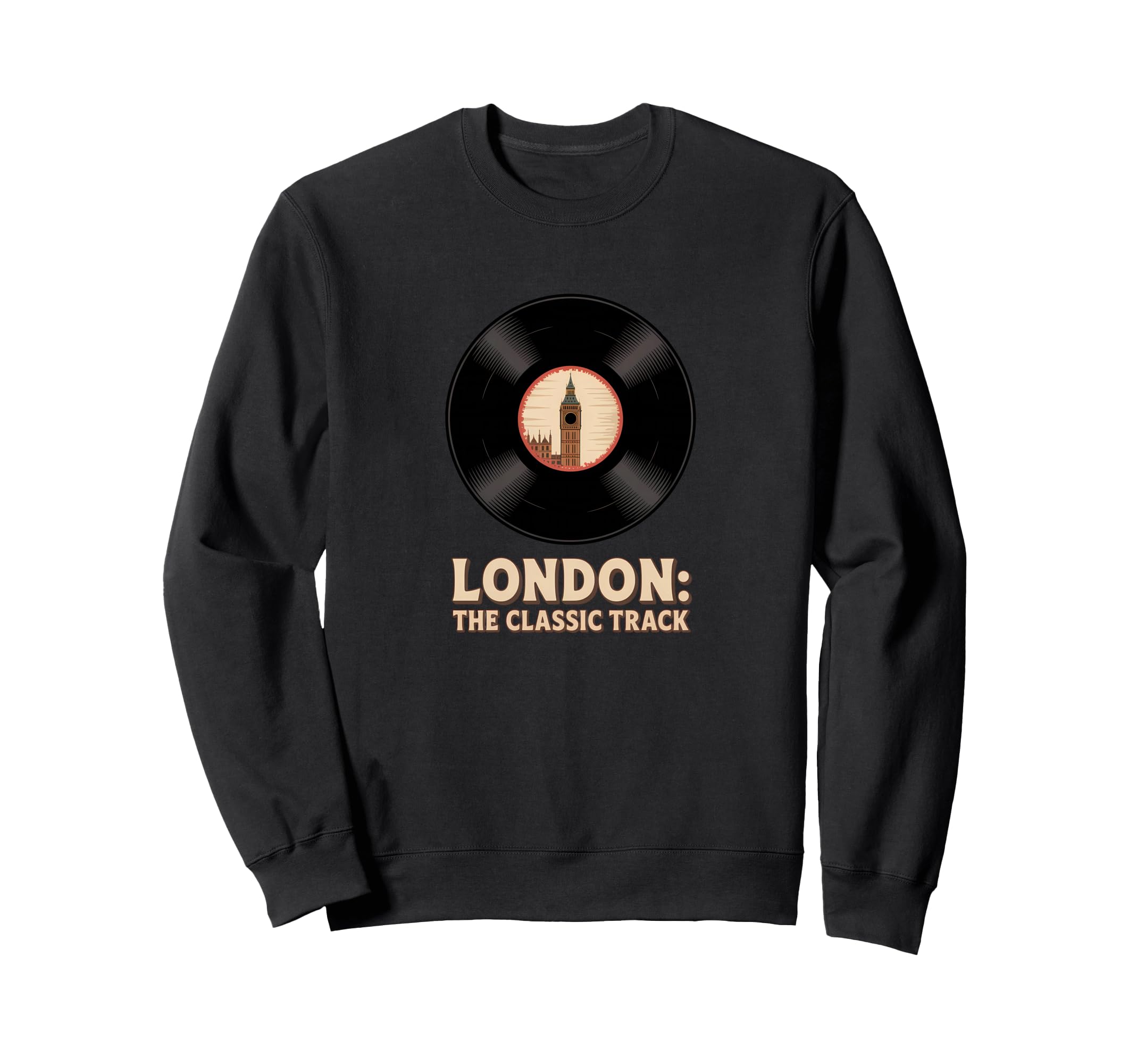 London Track Vinyl Music Art Sweatshirt - Custom Art Print for Adults - T-Shirt, Sweatshirt, Hoodie
