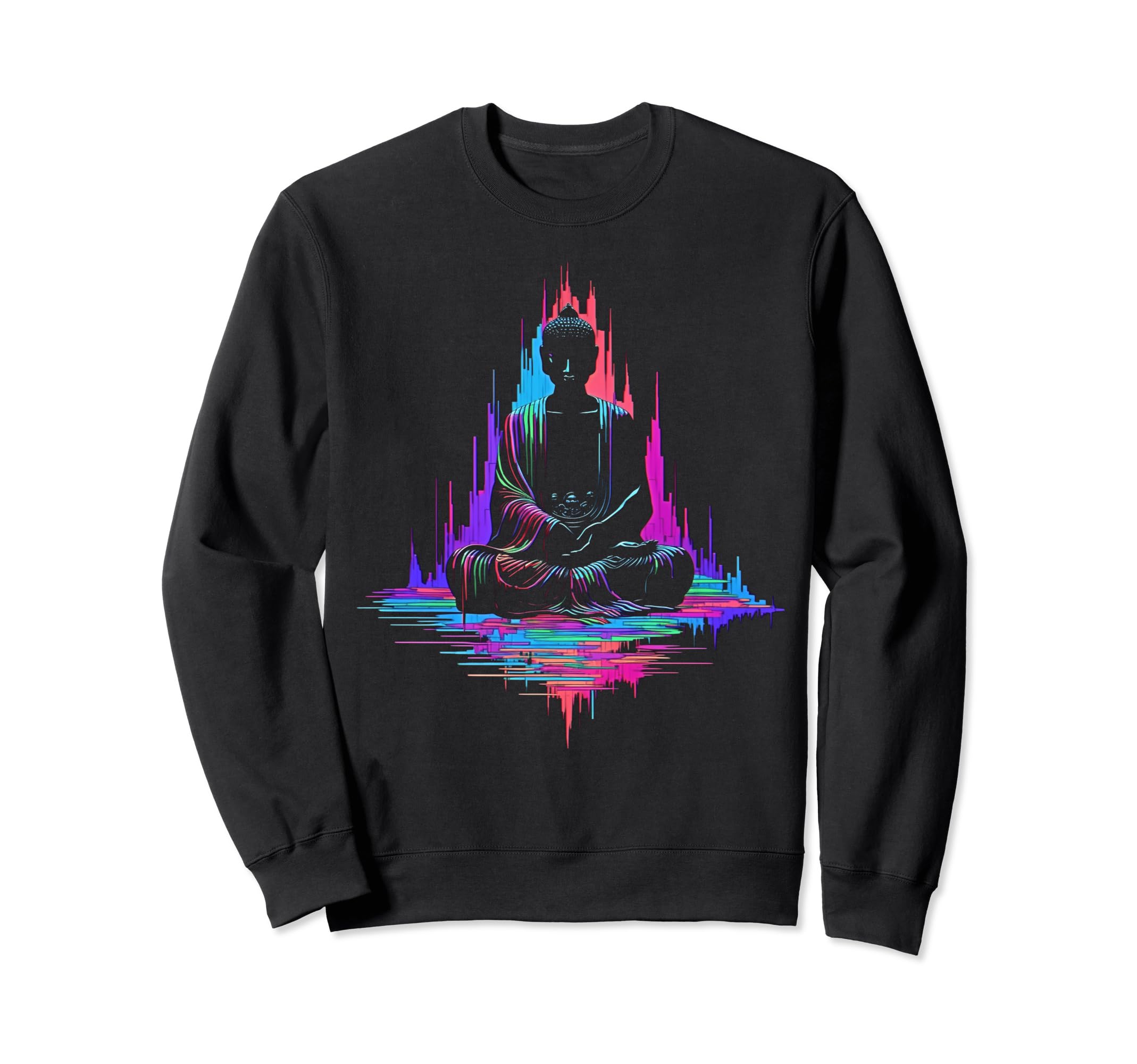 Vaporwave Buddha 80S Synthwave 12 Sweatshirt - Unique Graphic Unisex - T-Shirt, Sweatshirt, Hoodie