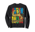 Strong Autism Mom Flexing Puzzle Sweatshirt - Graphic Print Men Women - T-Shirt, Sweatshirt, Hoodie