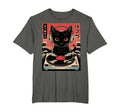 Japanese Cat Headphones Spinning Vinyl T-Shirt - Graphic Print Unisex - T-Shirt, Sweatshirt, Hoodie