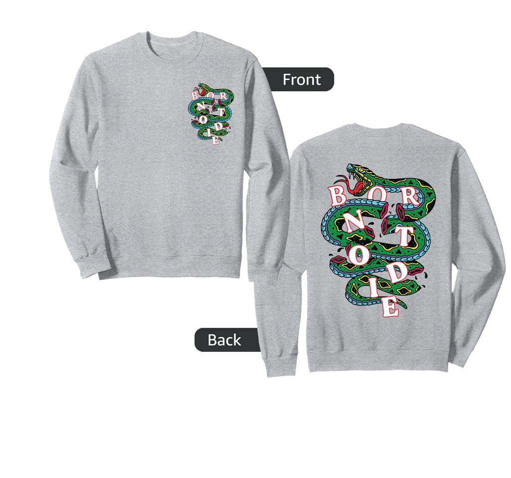 Snake American Traditional Tattoo Sweatshirt - Graphic Print for Adults - T-Shirt, Sweatshirt, Hoodie