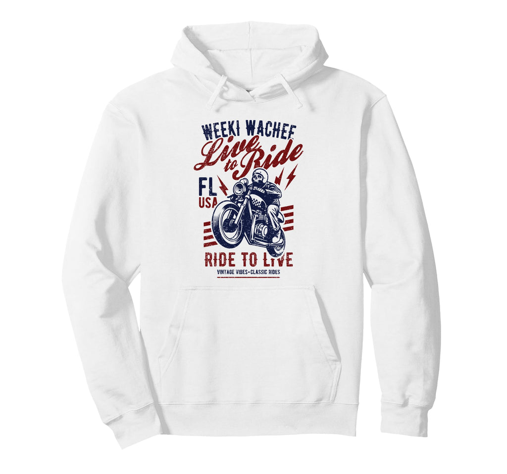 Weeki Wachee Florida Motorcycle Hoodie - Casual Everyday Wear Men Women - T-Shirt, Sweatshirt, Hoodie