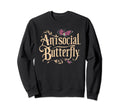 Antisocial Butterfly Sweatshirt - Custom Art Print for Adults - T-Shirt, Sweatshirt, Hoodie