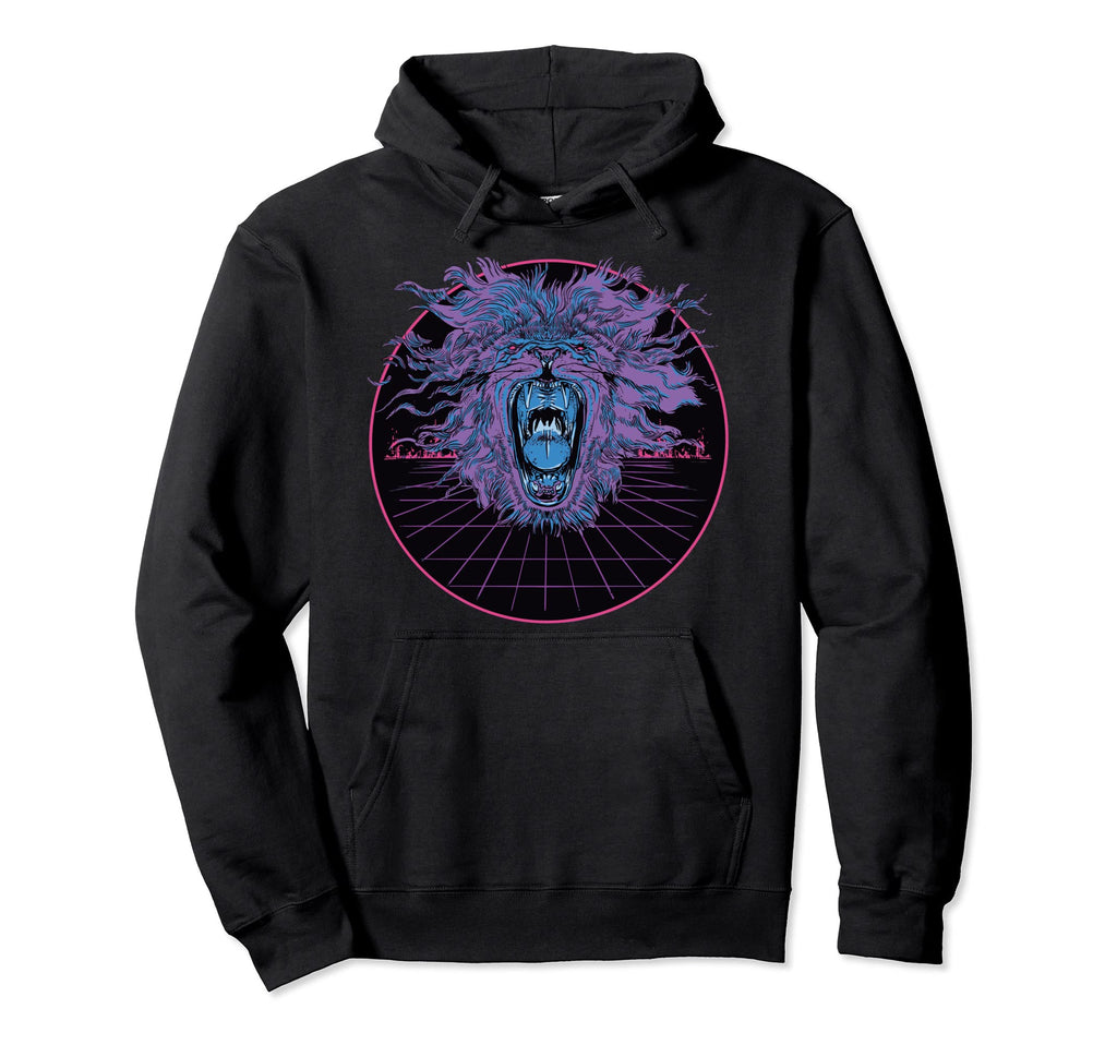 Aesthetic Vaporwave Lion Japan 80S 90S Hoodie - Streetwear Style Unisex - T-Shirt, Sweatshirt, Hoodie