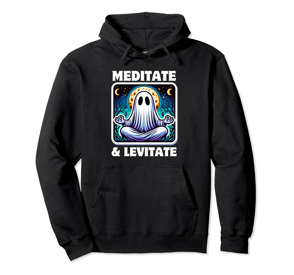 Ghost Meditation Spiritual Halloween Hoodie - Casual Everyday Wear Unisex - T-Shirt, Sweatshirt, Hoodie