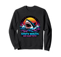 Synth Waves And Sharp Teeth Sweatshirt - Casual Everyday Wear Men Women - T-Shirt, Sweatshirt, Hoodie