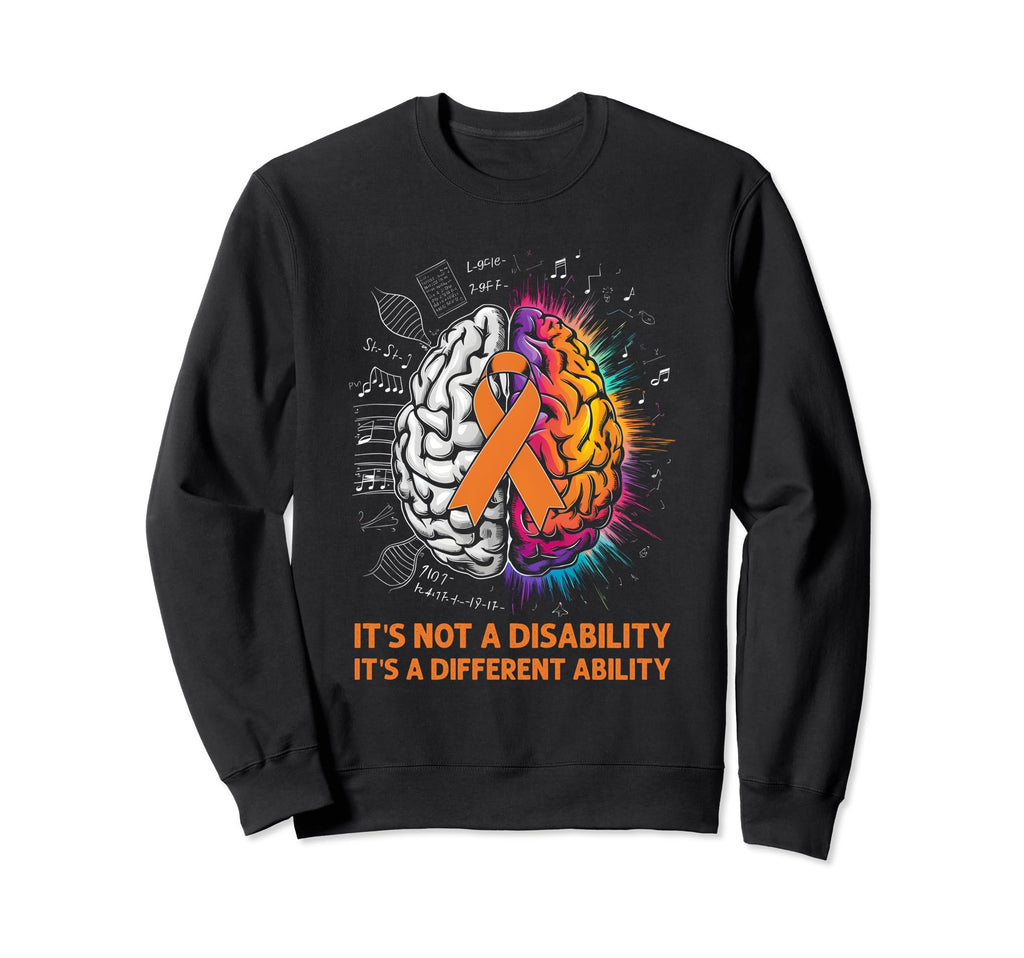 Adhd Awareness Neurodiversity Brain Sweatshirt - Minimalist Print Men Women - T-Shirt, Sweatshirt, Hoodie