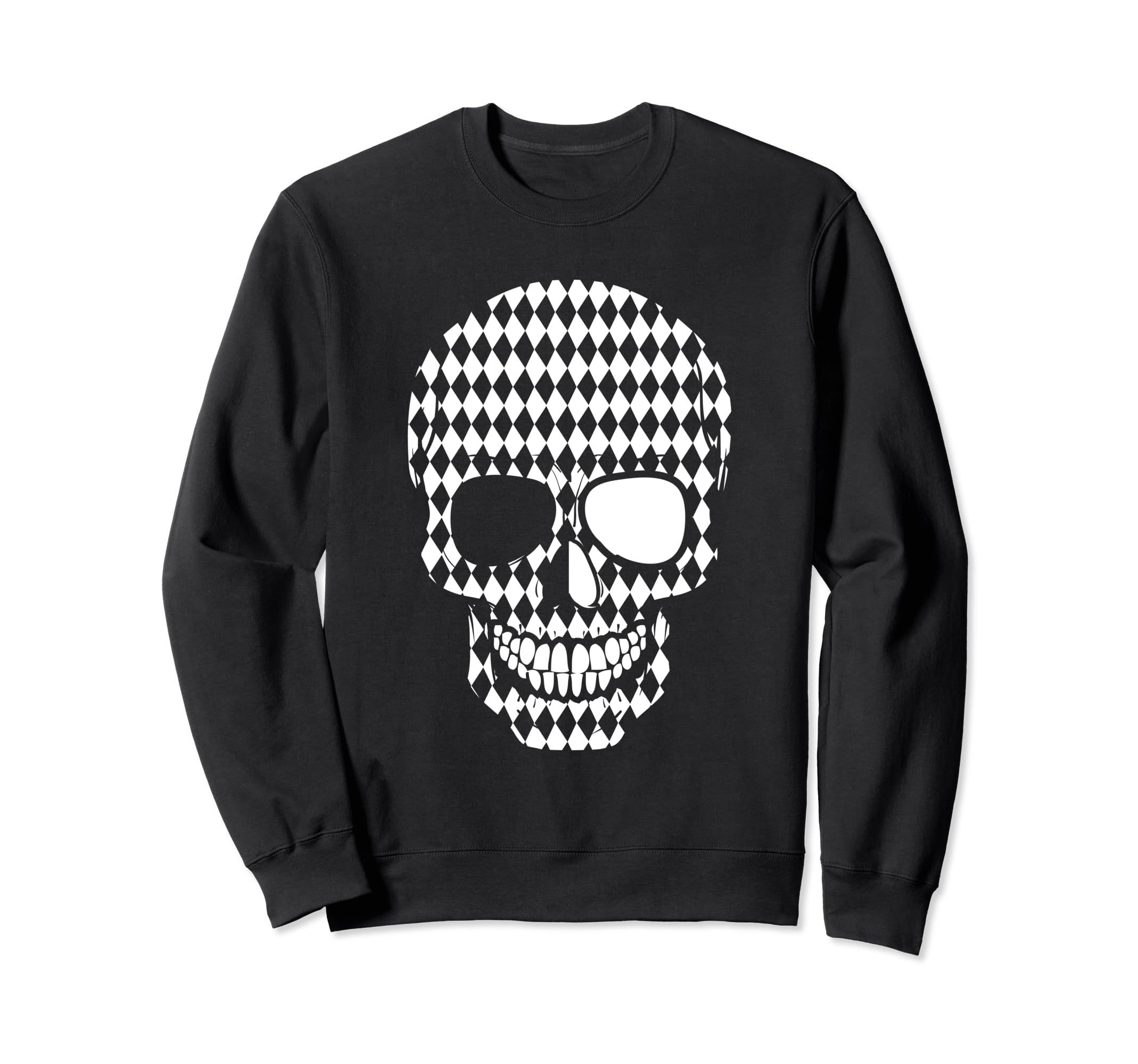 Bipolar Checkered Skull Skeleton Sweatshirt - Casual Everyday Wear Unisex - T-Shirt, Sweatshirt, Hoodie