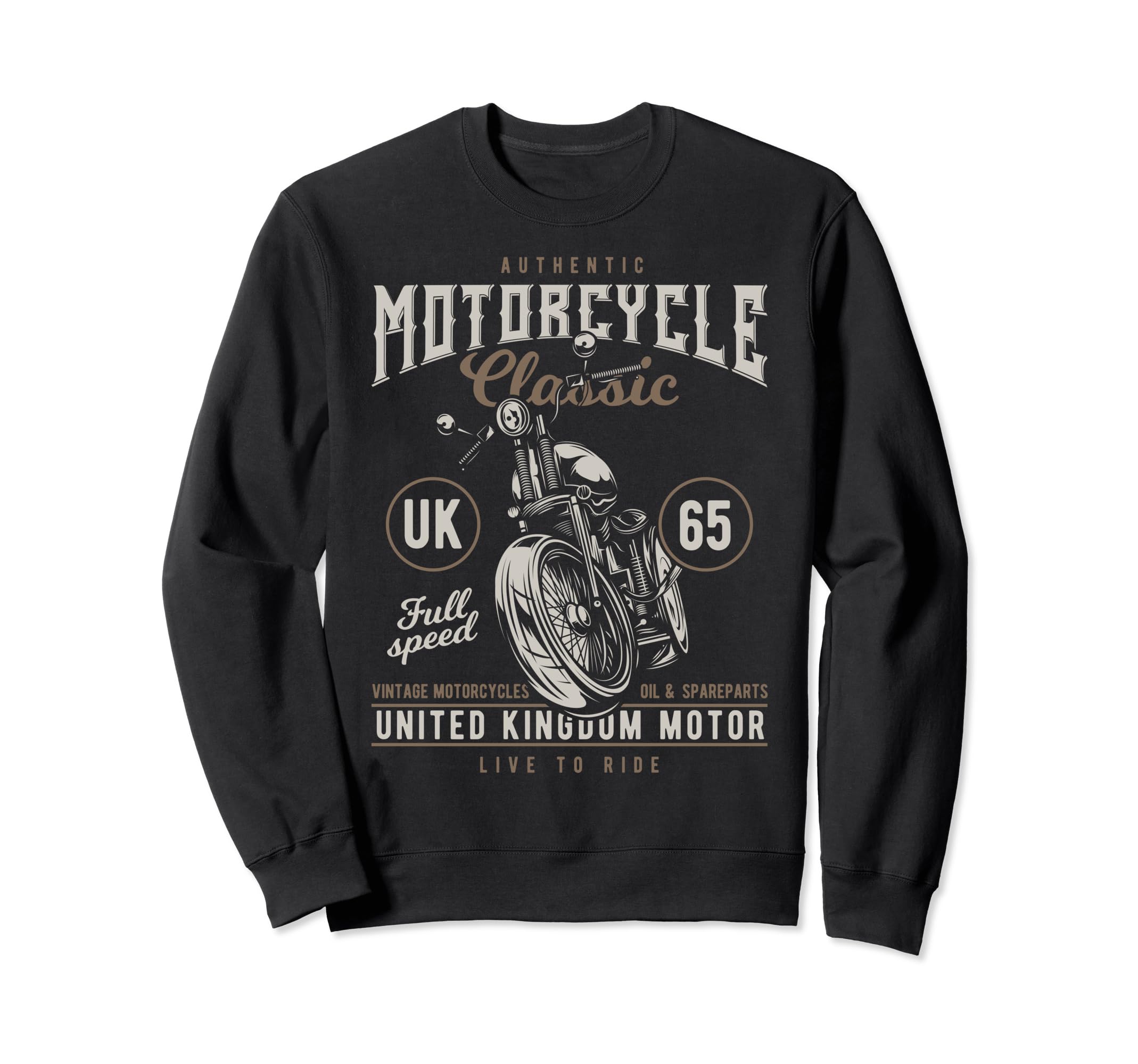 Biker Uk British 65 Kingdom Custom Sweatshirt - Graphic Print Men Women - T-Shirt, Sweatshirt, Hoodie