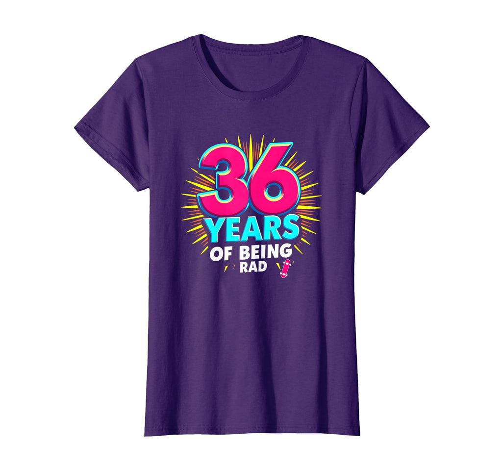 Birthday Gift 36 Years Being Rad T-Shirt - Fun Novelty Design Men Women - T-Shirt, Sweatshirt, Hoodie