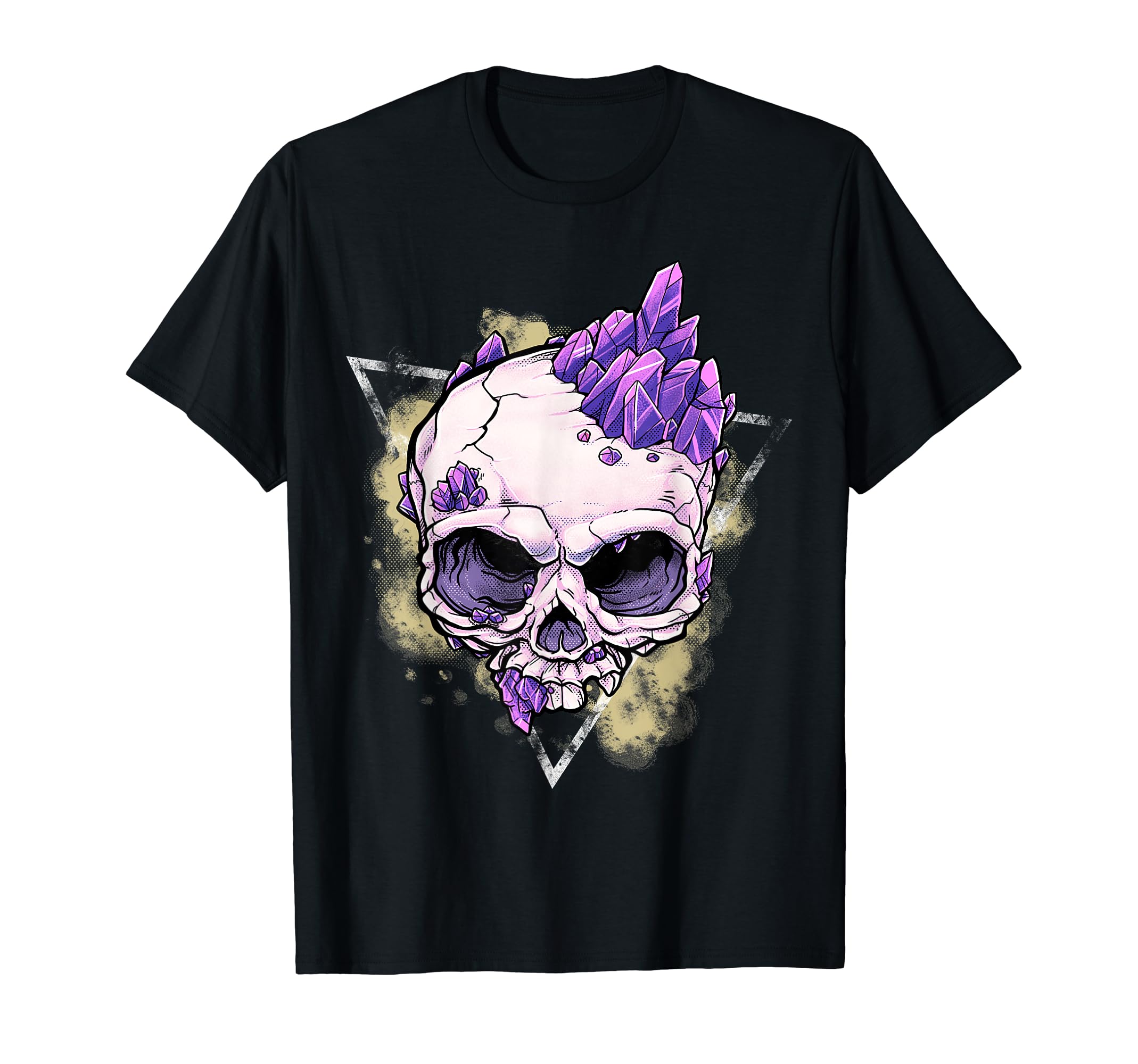 Goth Creepy Skull Crystals Spiritual T-Shirt - Graphic Print for Adults - T-Shirt, Sweatshirt, Hoodie