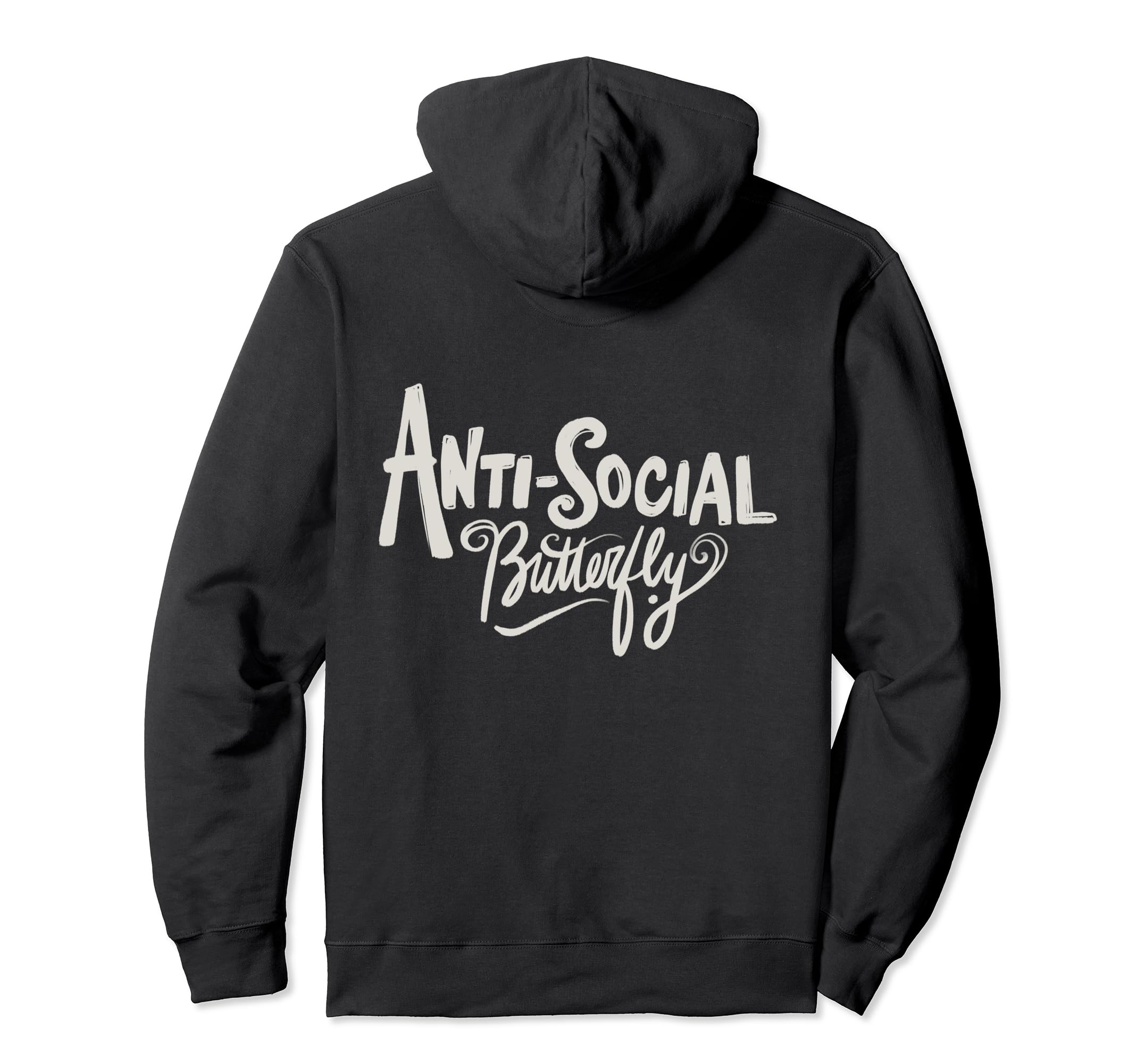 Anti Social Butterfly Hoodie - Custom Art Print for Adults - T-Shirt, Sweatshirt, Hoodie