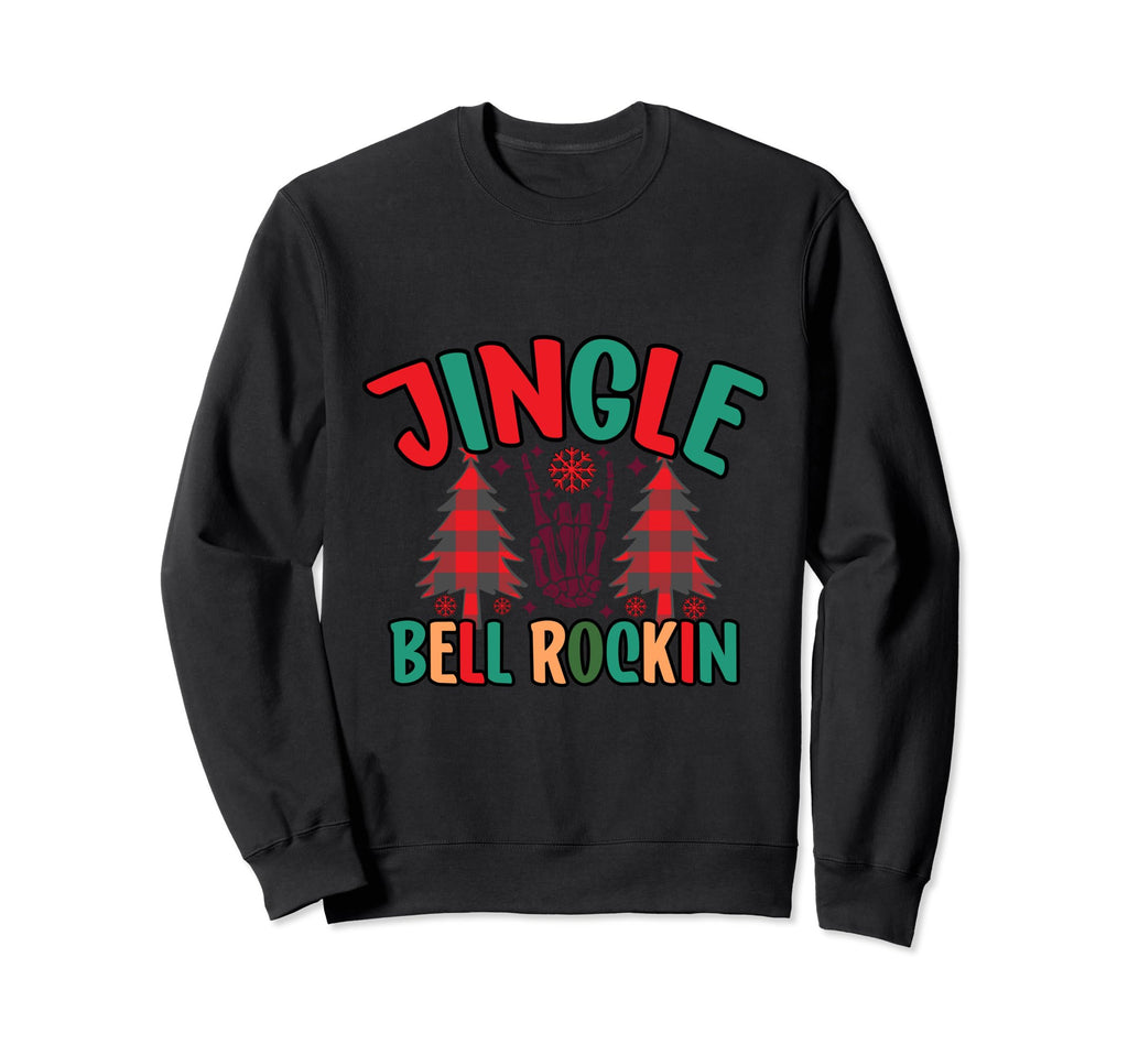Jingle Bell Rockin Word Art Sweatshirt - Aesthetic Graphic Unisex - T-Shirt, Sweatshirt, Hoodie