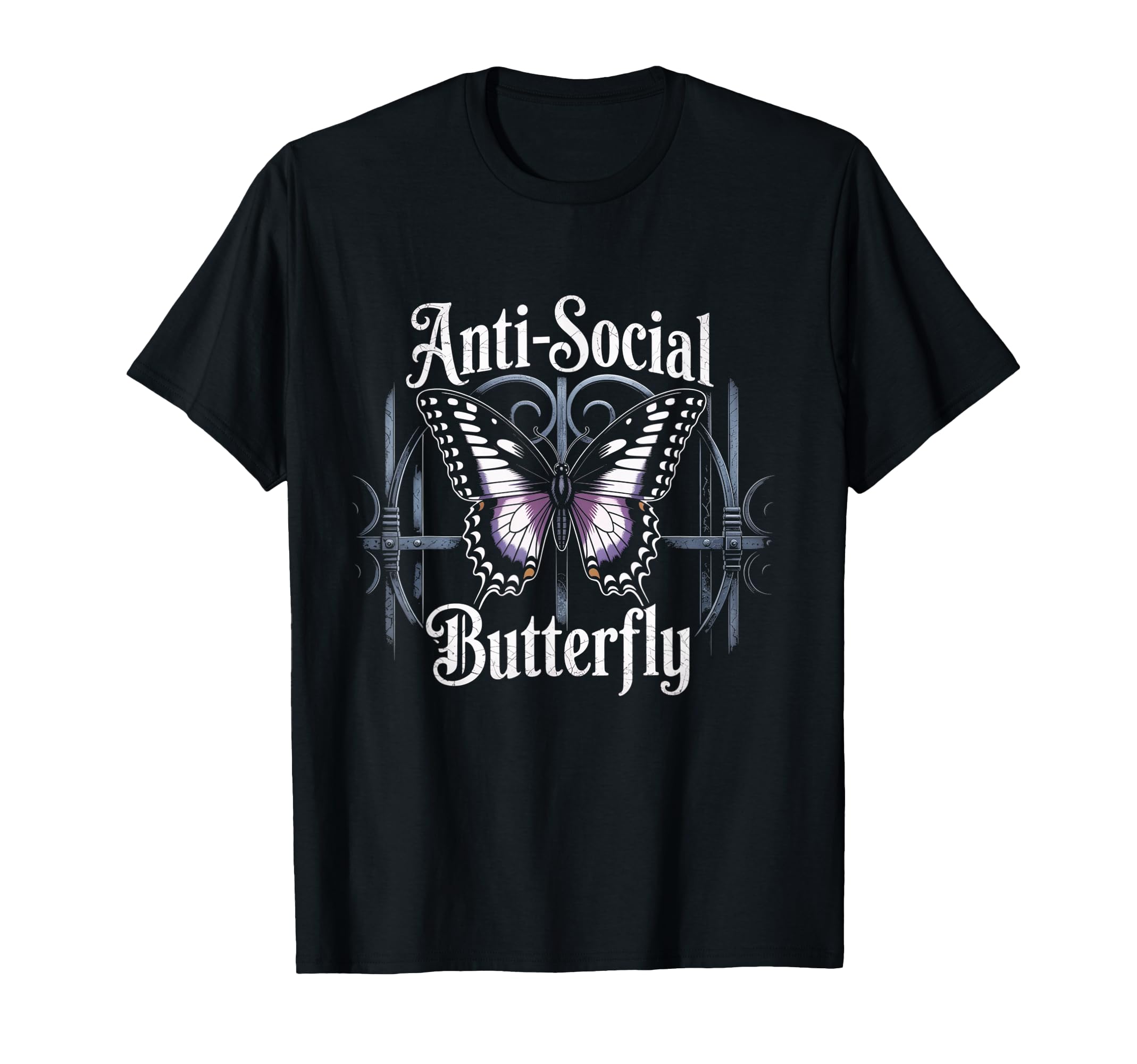 Gothic Antisocial Butterfly Aesthetic T-Shirt - Custom Art Print Men Women - T-Shirt, Sweatshirt, Hoodie