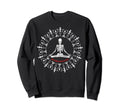 Meditate Skeleton Mindfulness Yoga Sweatshirt - Minimalist Print Men Women - T-Shirt, Sweatshirt, Hoodie