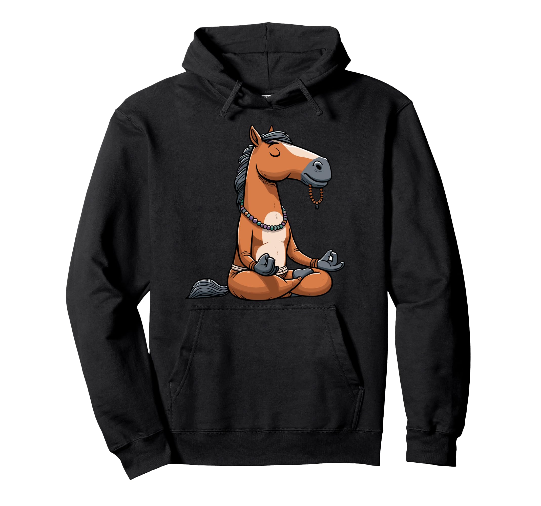 Meditation Horse Yoga Pose Relaxing Hoodie - Custom Art Print Men Women - T-Shirt, Sweatshirt, Hoodie