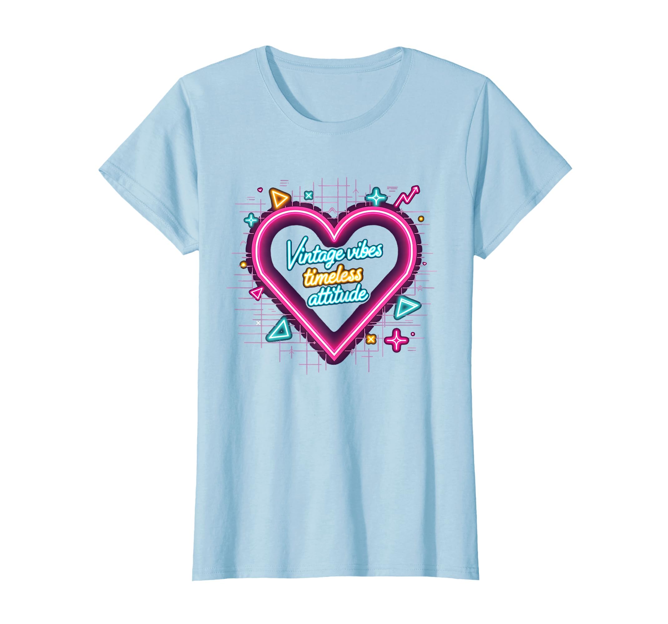 80S Vibes Timeless Attitude Womens T-Shirt - Graphic Print for Adults - T-Shirt, Sweatshirt, Hoodie