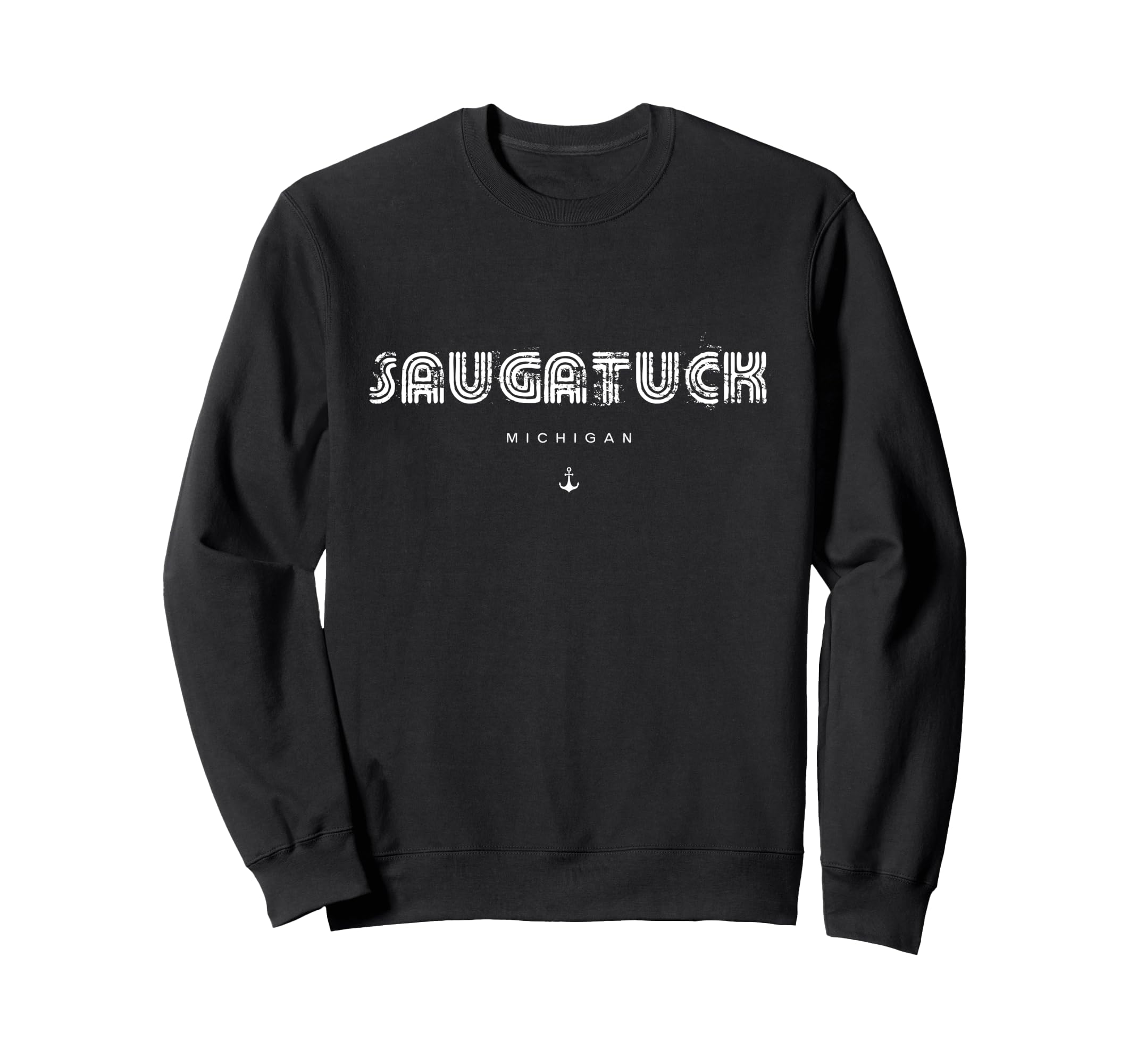 Saugatuck Michigan 70S 80S Type Sweatshirt - Trendy Graphic for Adults - T-Shirt, Sweatshirt, Hoodie