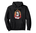 Rockabilly Pin Up Flames Vibe Hoodie - Aesthetic Graphic Unisex - T-Shirt, Sweatshirt, Hoodie