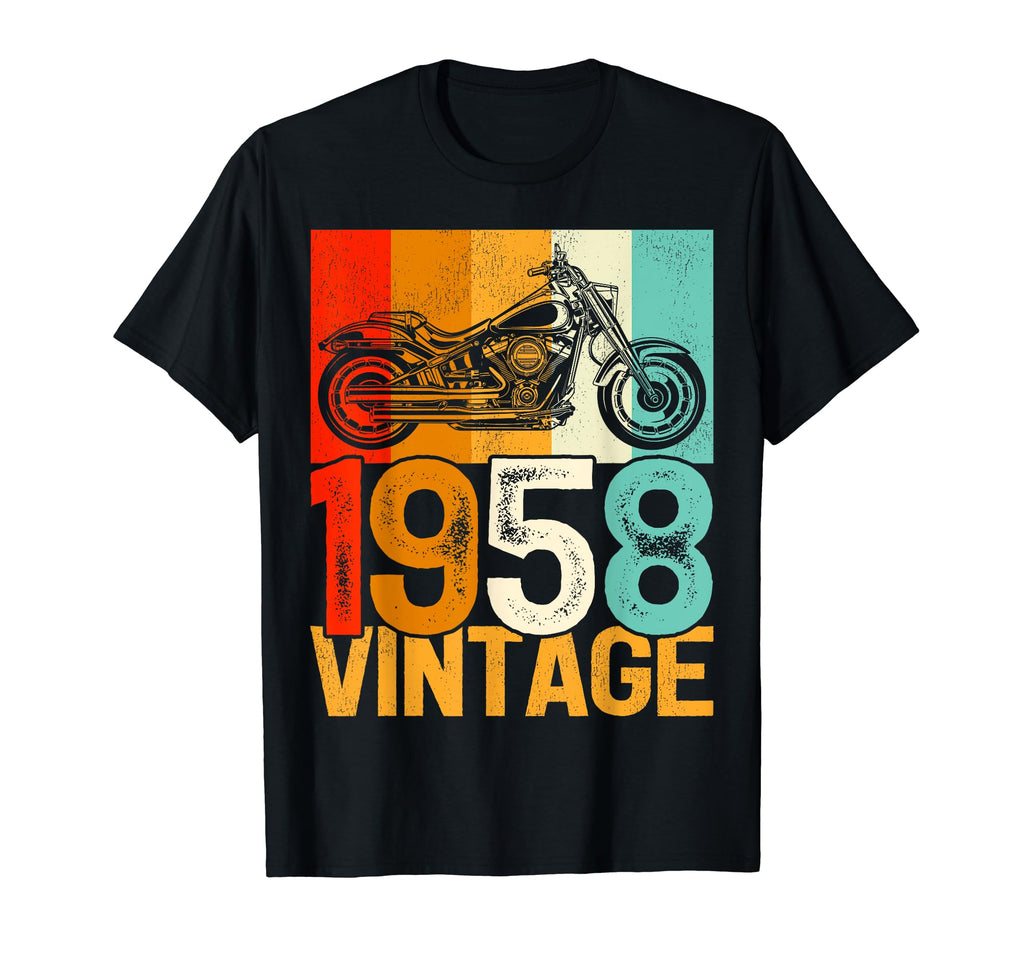 64 Years Old Motorcycle 1958 64Th T-Shirt - Fun Novelty Design for Adults - T-Shirt, Sweatshirt, Hoodie