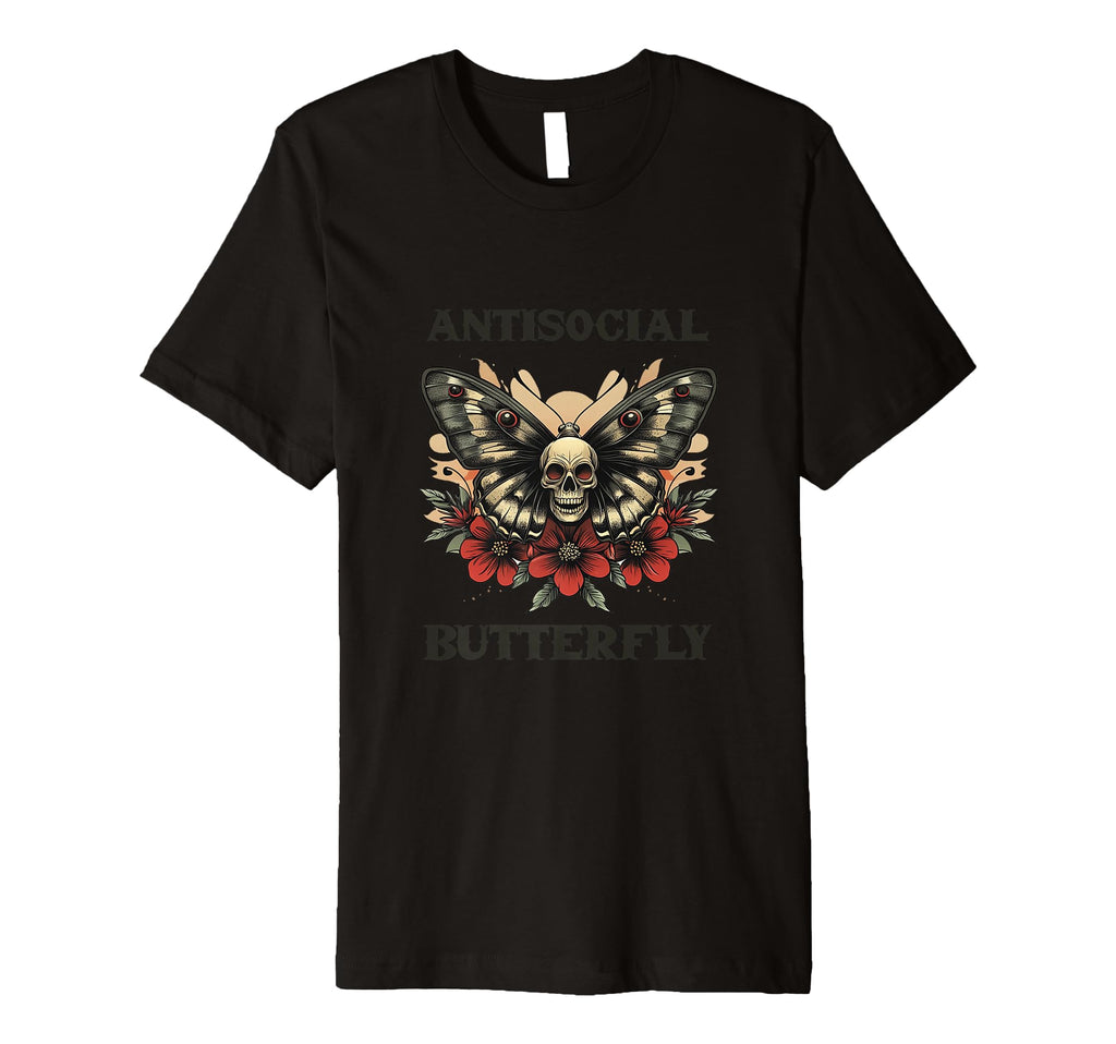 Antisocial Butterfly T-Shirt - Custom Art Print Men Women - T-Shirt, Sweatshirt, Hoodie