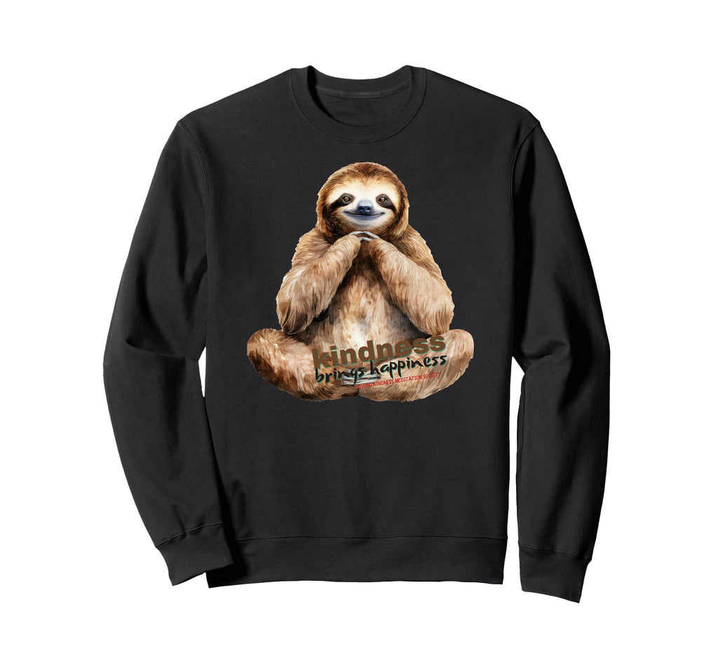 Happy Sloth Breath Mindfulness Sweatshirt - Unique Graphic for Adults - T-Shirt, Sweatshirt, Hoodie