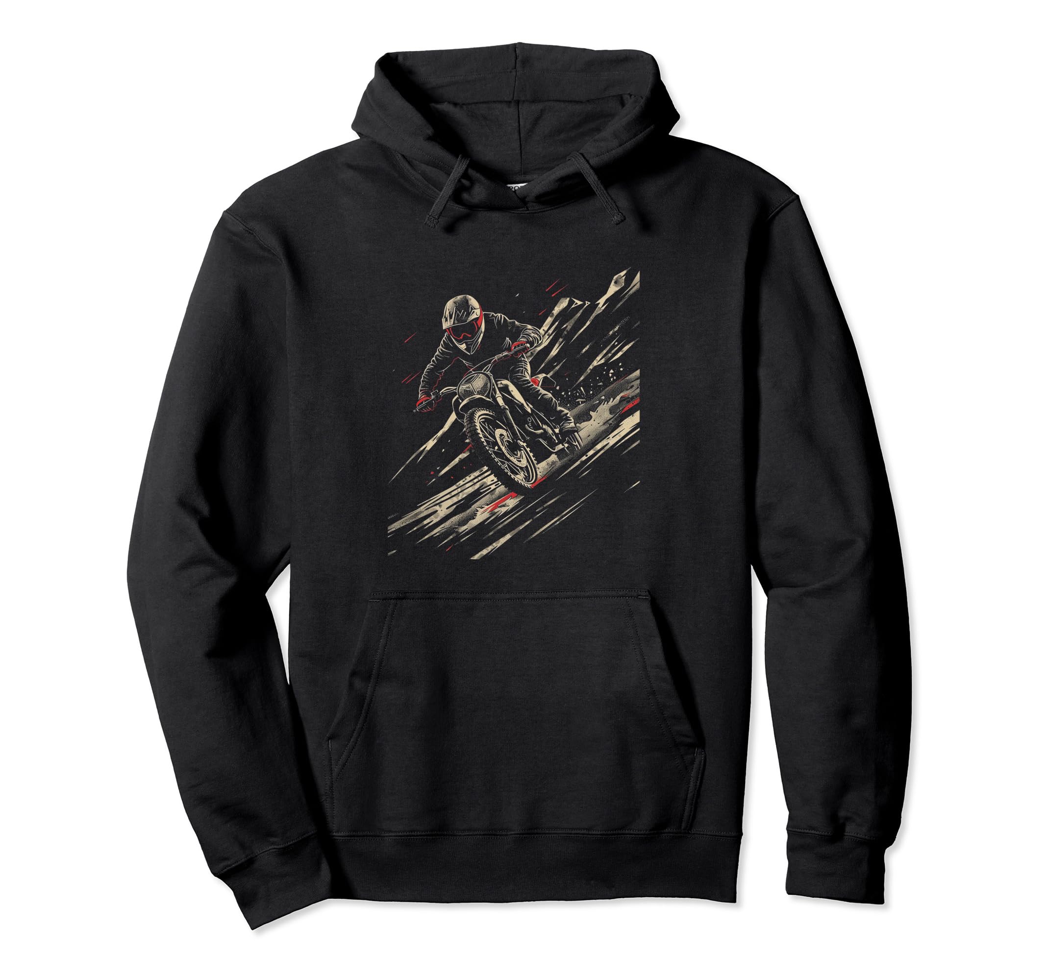Motorcycle Downhill Race Hoodie - Custom Art Print Men Women - T-Shirt, Sweatshirt, Hoodie