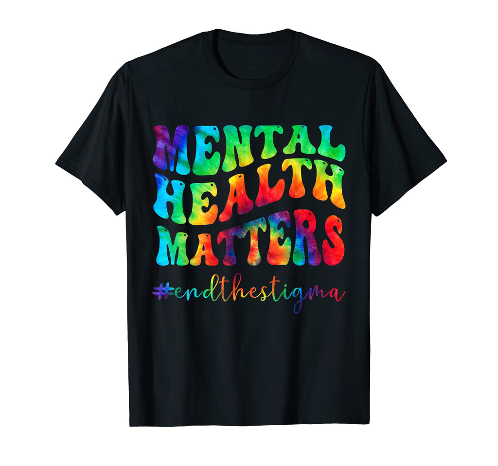 Mental Health Matters Tie Dye Human Brain T-Shirt - Unique Graphic Unisex - T-Shirt, Sweatshirt, Hoodie