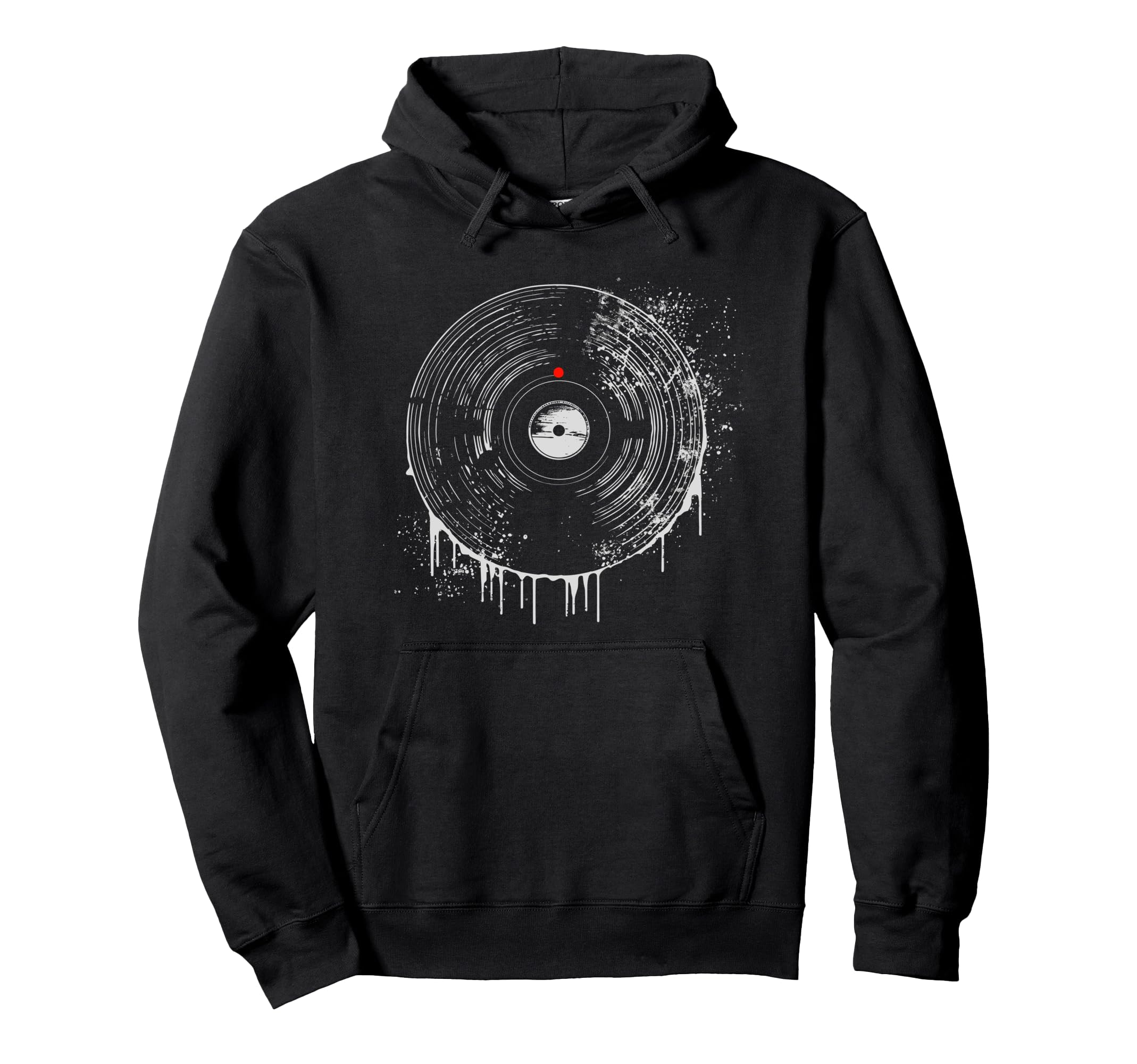 Turntable Vinyl Record Player Sketch Hoodie - Fun Novelty Design Men Women - T-Shirt, Sweatshirt, Hoodie