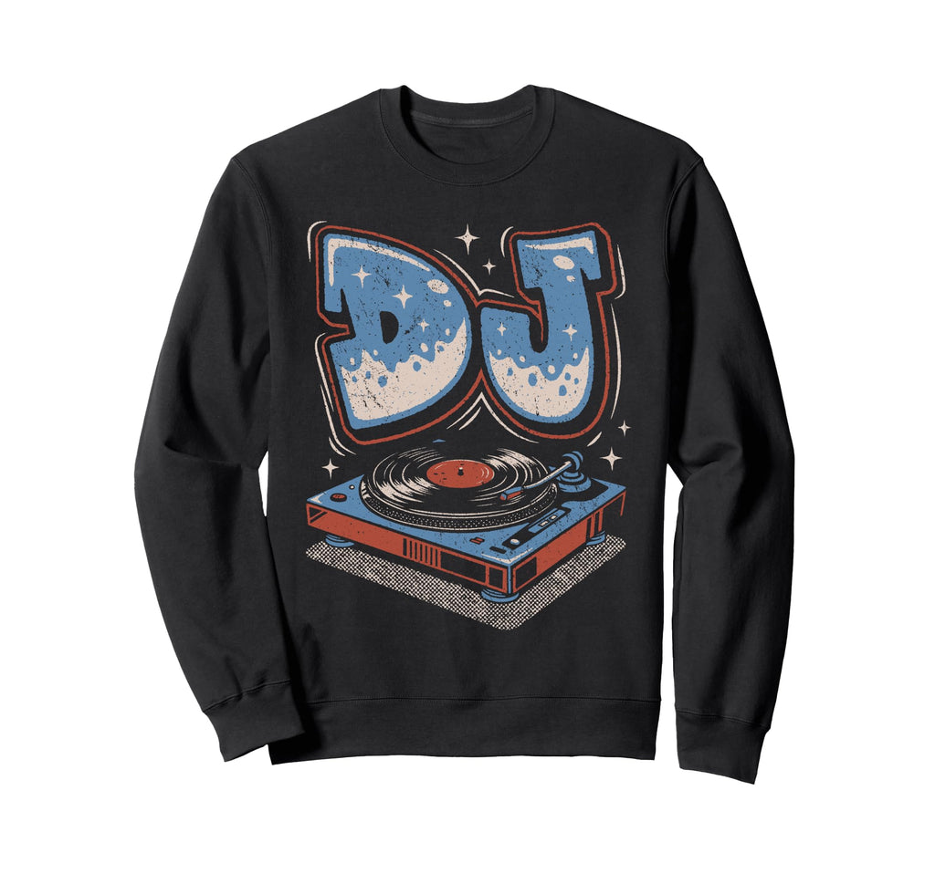 Dj Disc Jockey Vinyl Record Player Sweatshirt - Custom Art Print Unisex - T-Shirt, Sweatshirt, Hoodie