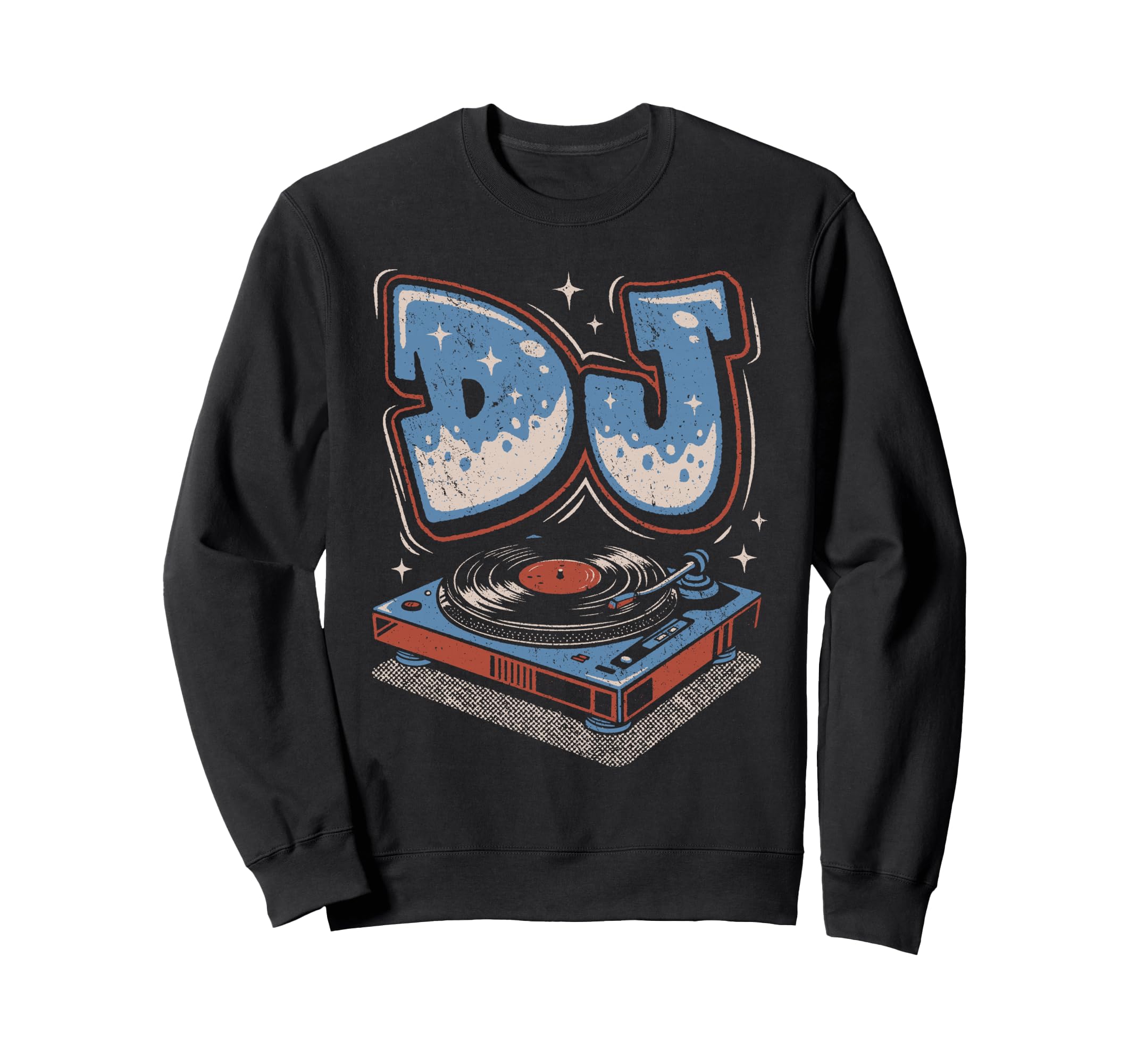 Dj Disc Jockey Vinyl Record Player Sweatshirt - Custom Art Print Unisex - T-Shirt, Sweatshirt, Hoodie