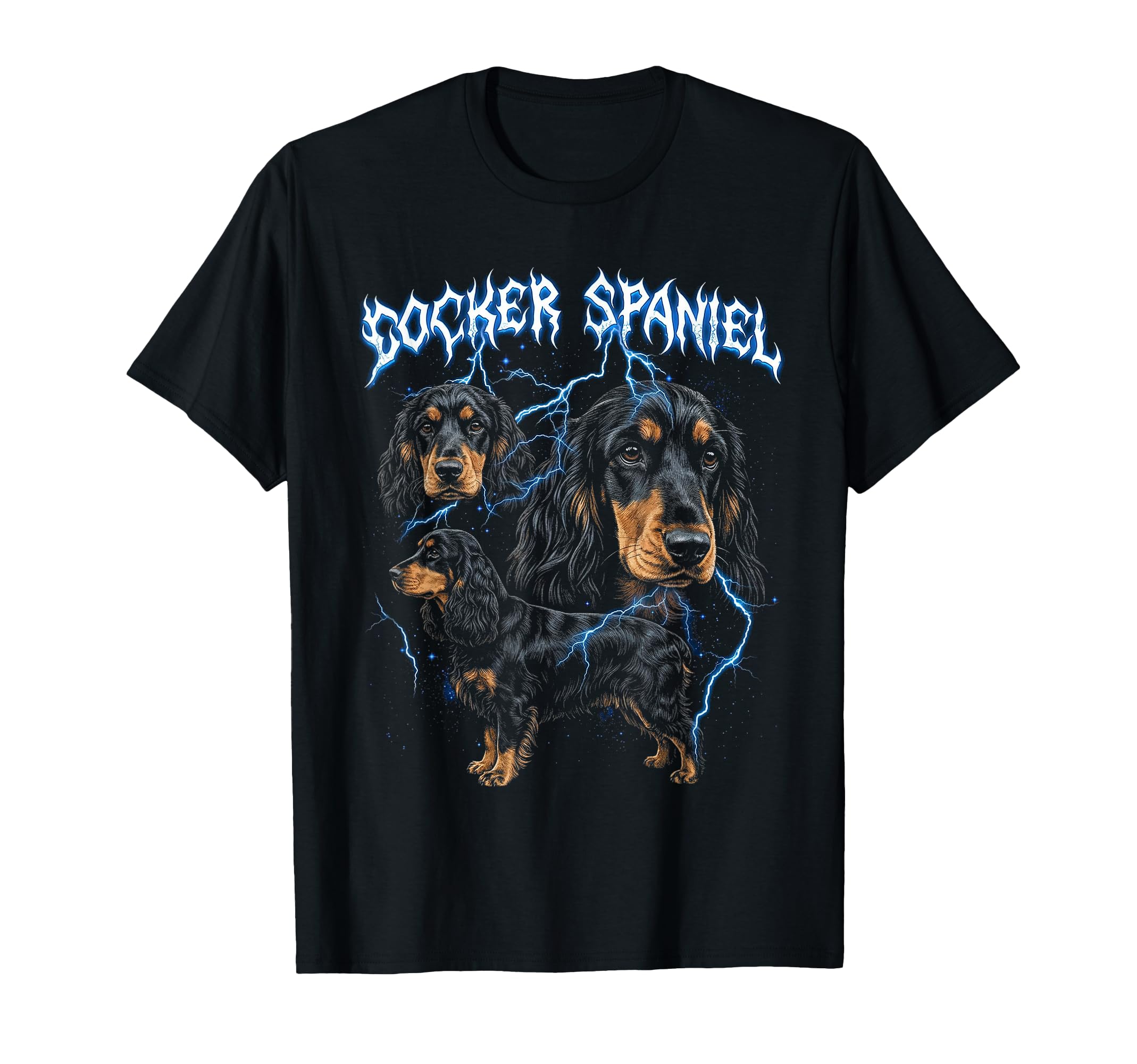 Cocker Spaniel 90S Heavy Metal T-Shirt - Casual Everyday Wear Men Women - T-Shirt, Sweatshirt, Hoodie