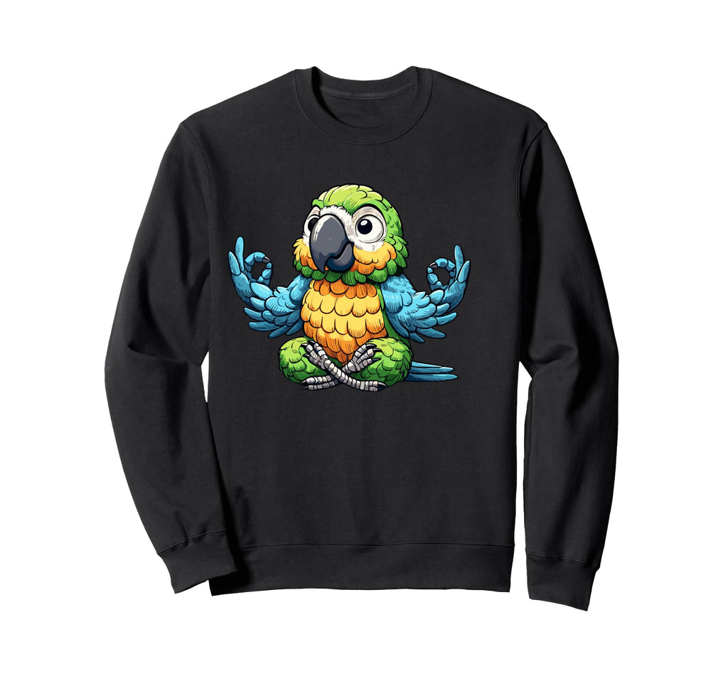 Meditation Parrot Yoga Pose Sweatshirt - Custom Art Print Men Women - T-Shirt, Sweatshirt, Hoodie